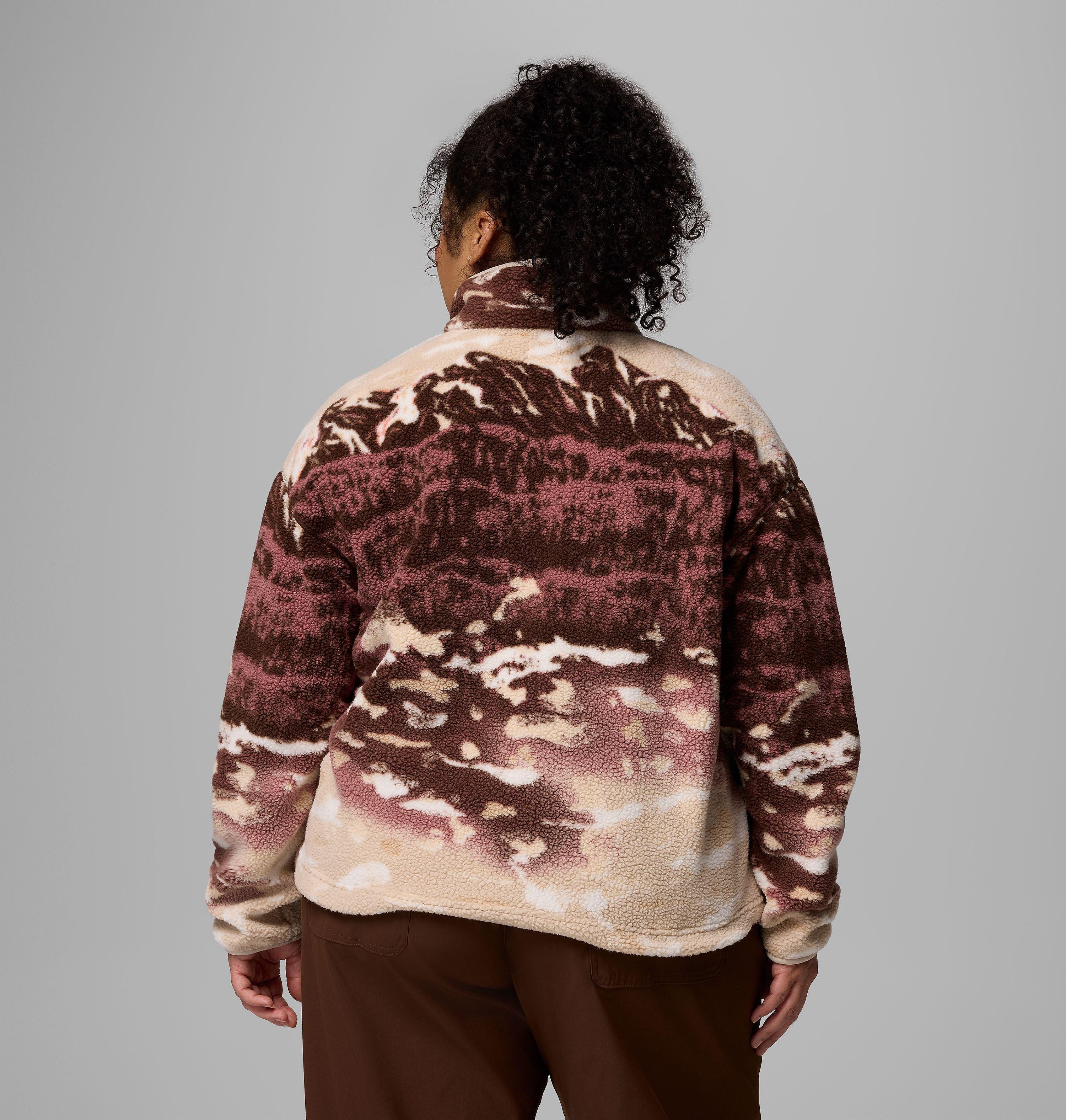 Women's Helvetia II Printed Cropped Half Snap Fleece Pullover | 256 | 3X 3