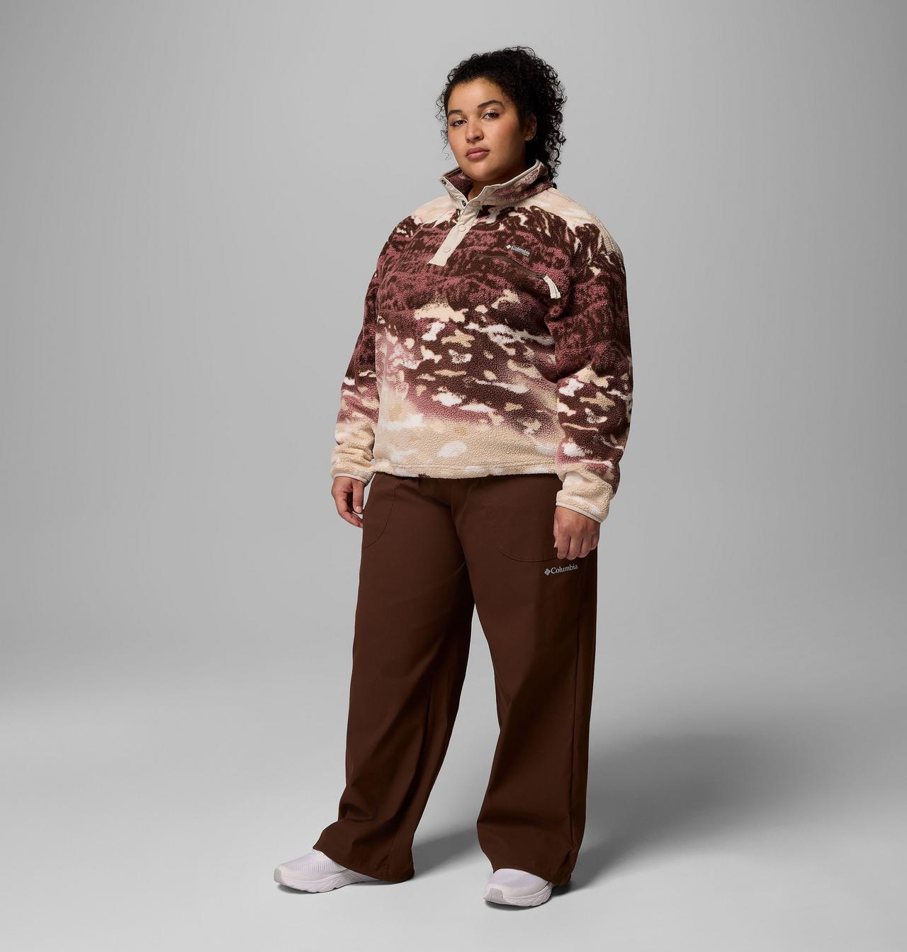 Women's Helvetia™ II Printed Cropped Half Snap Fleece Pullover | 256 | 2X 2