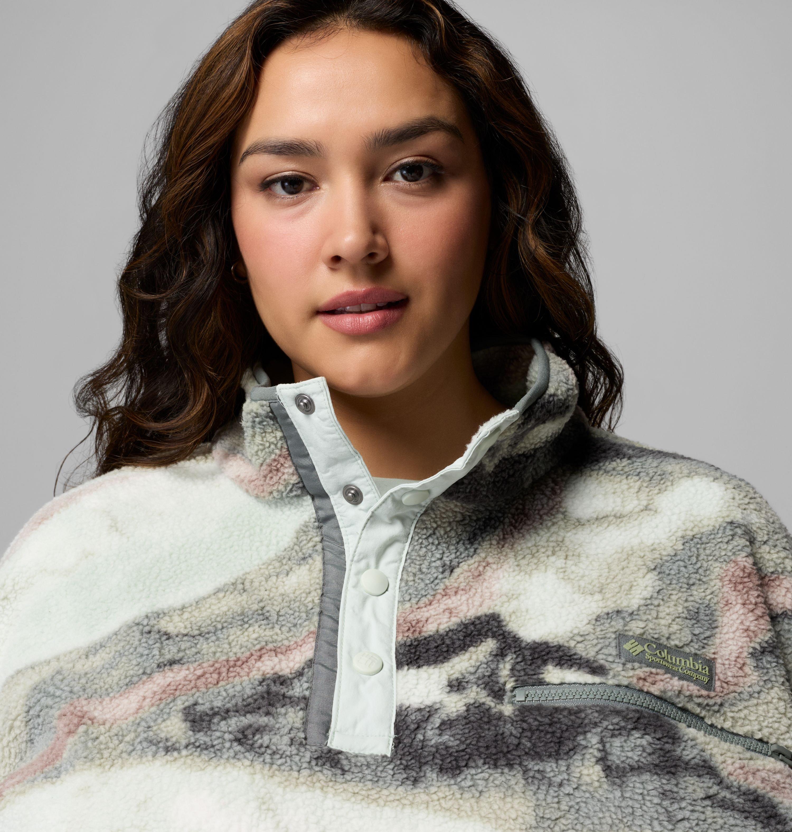 Women's Helvetia II Printed Cropped Half Snap Fleece Pullover | 342 | 3X 5