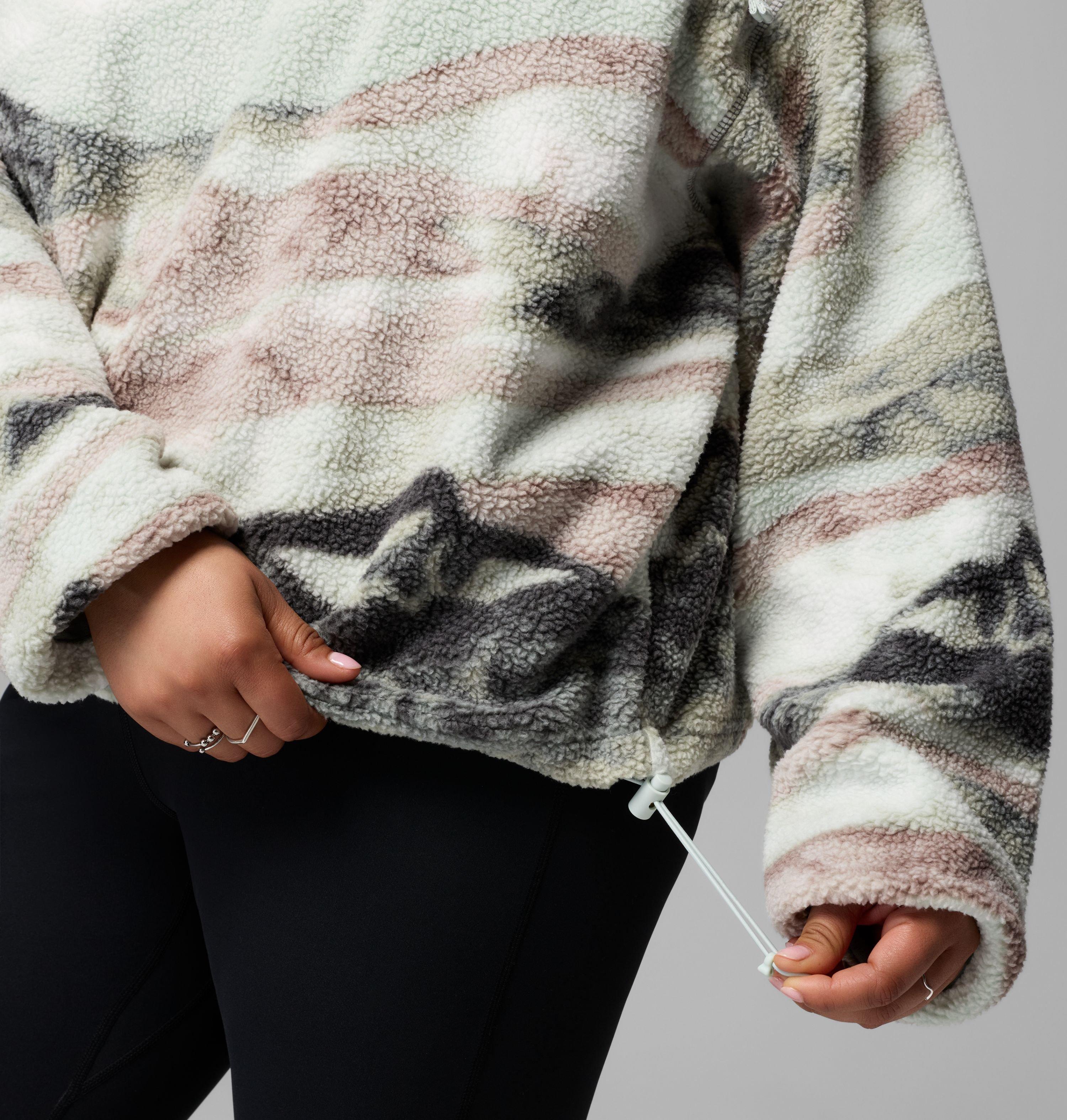 Women's Helvetia II Printed Cropped Half Snap Fleece Pullover | 342 | 3X 6