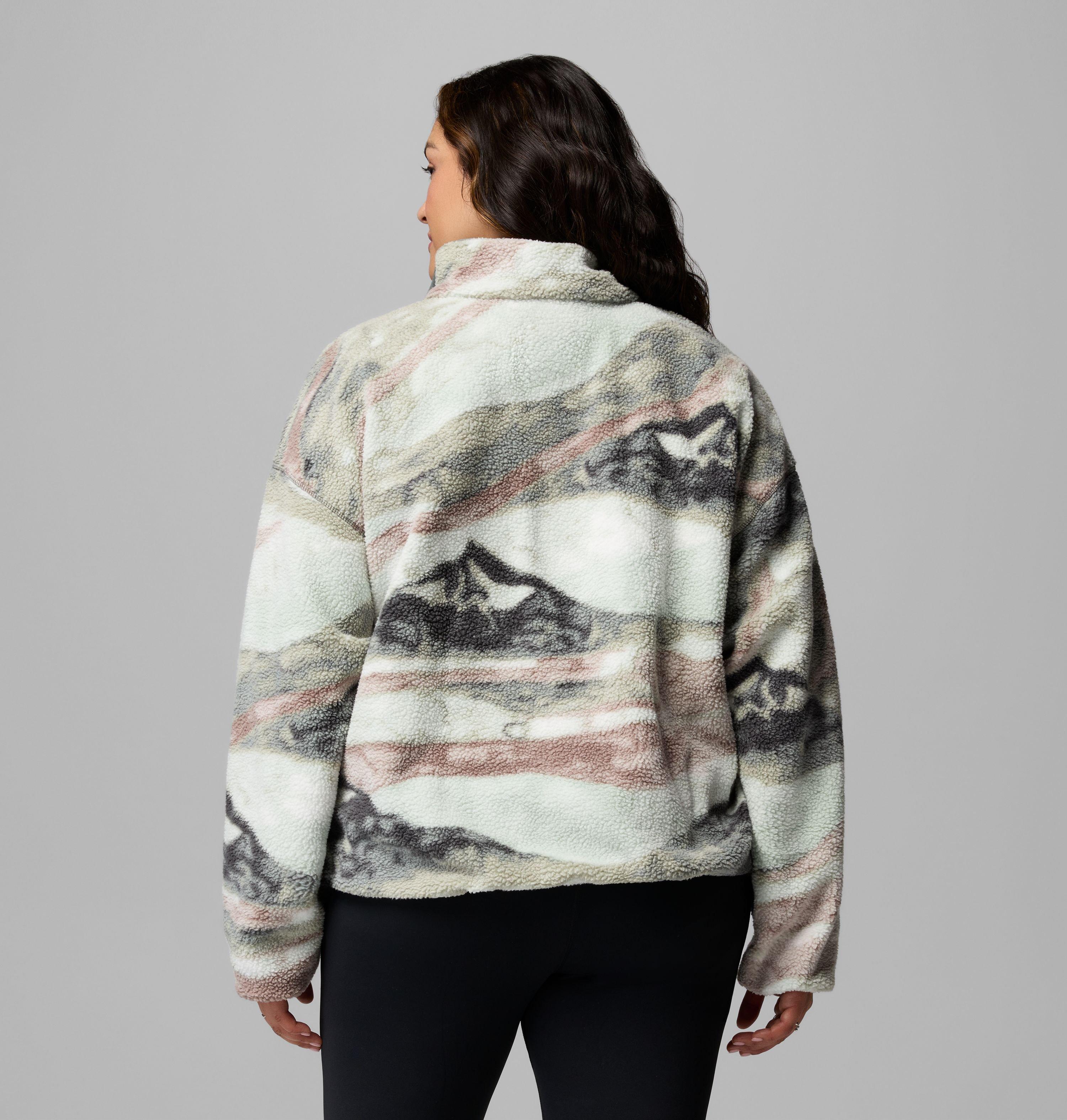 Women's Helvetia II Printed Cropped Half Snap Fleece Pullover | 342 | 3X 3
