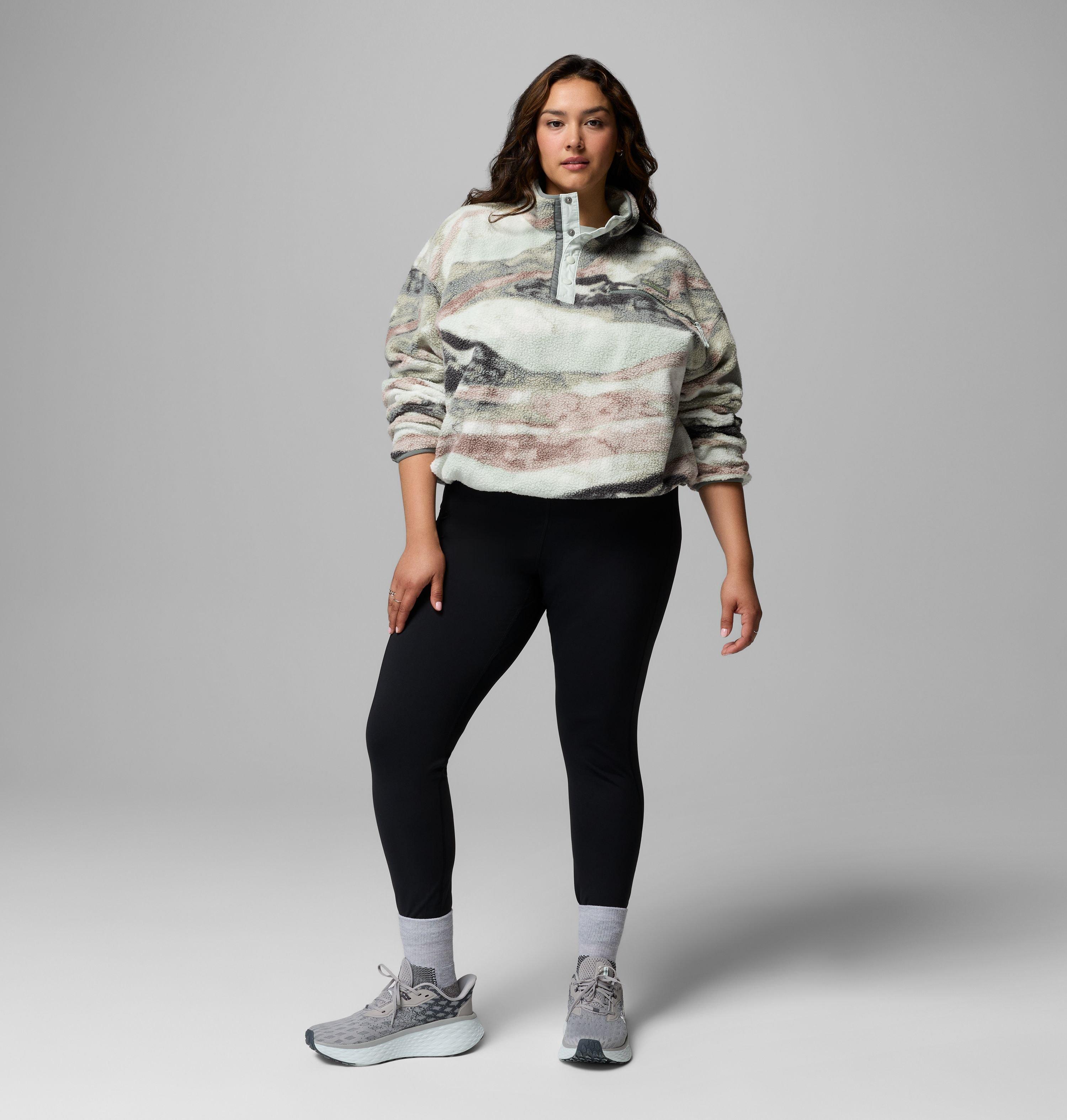 Women's Helvetia II Printed Cropped Half Snap Fleece Pullover | 342 | 3X 2