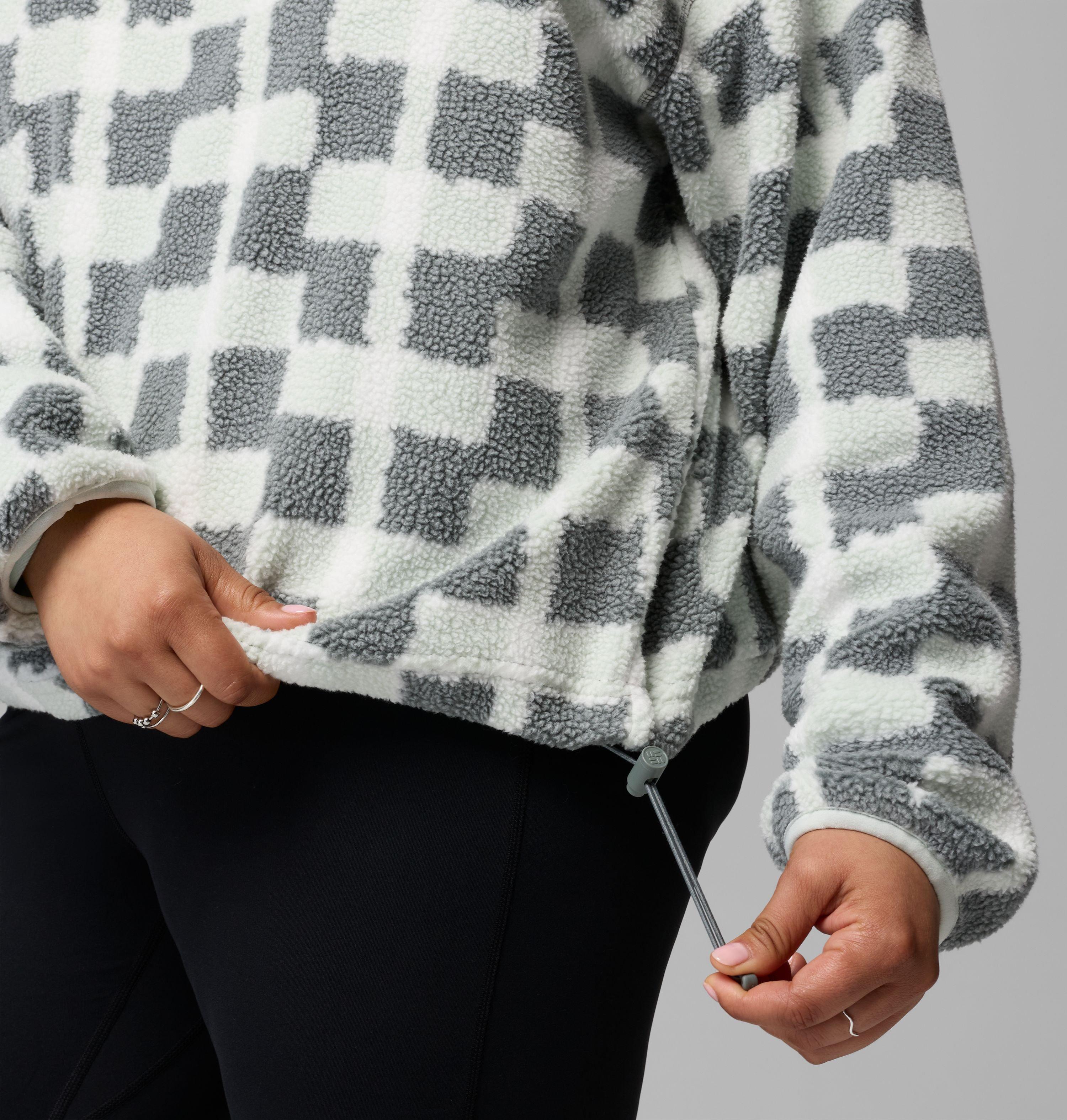Chandail imprimé court à demi-fermeture pressionnée Helvetia II pour femmes - Grandes tailles 6