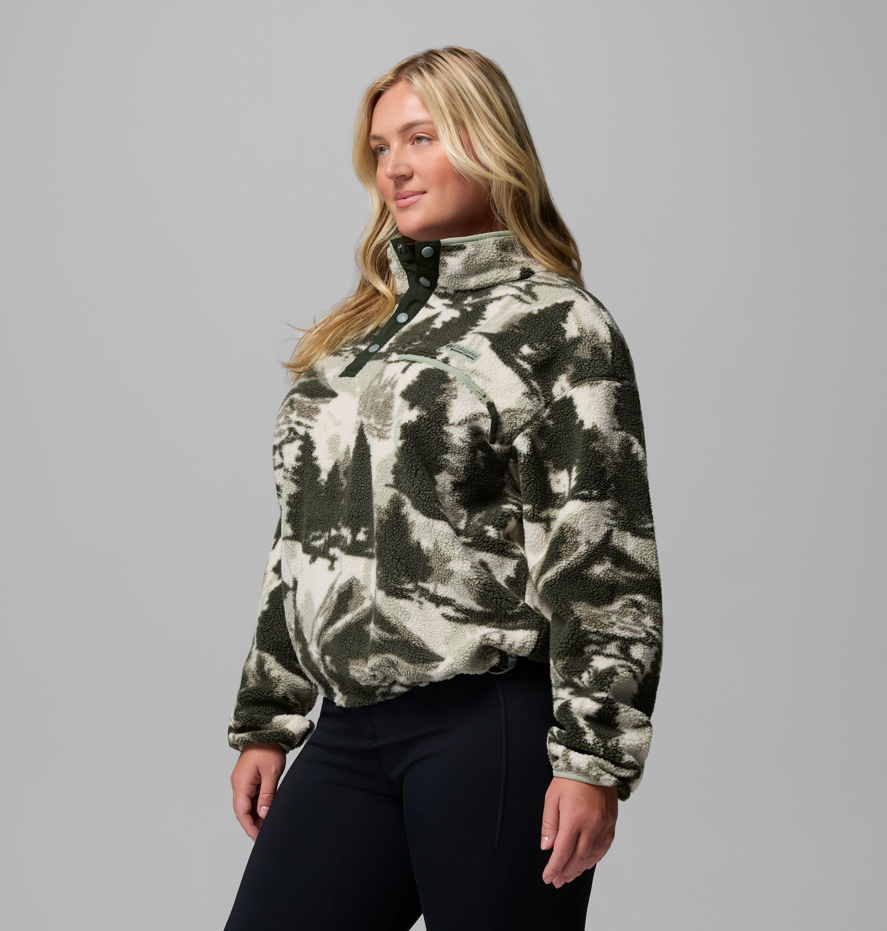 Women's Helvetia II Printed Cropped Half Snap Fleece Pullover | 397 | 1X 4