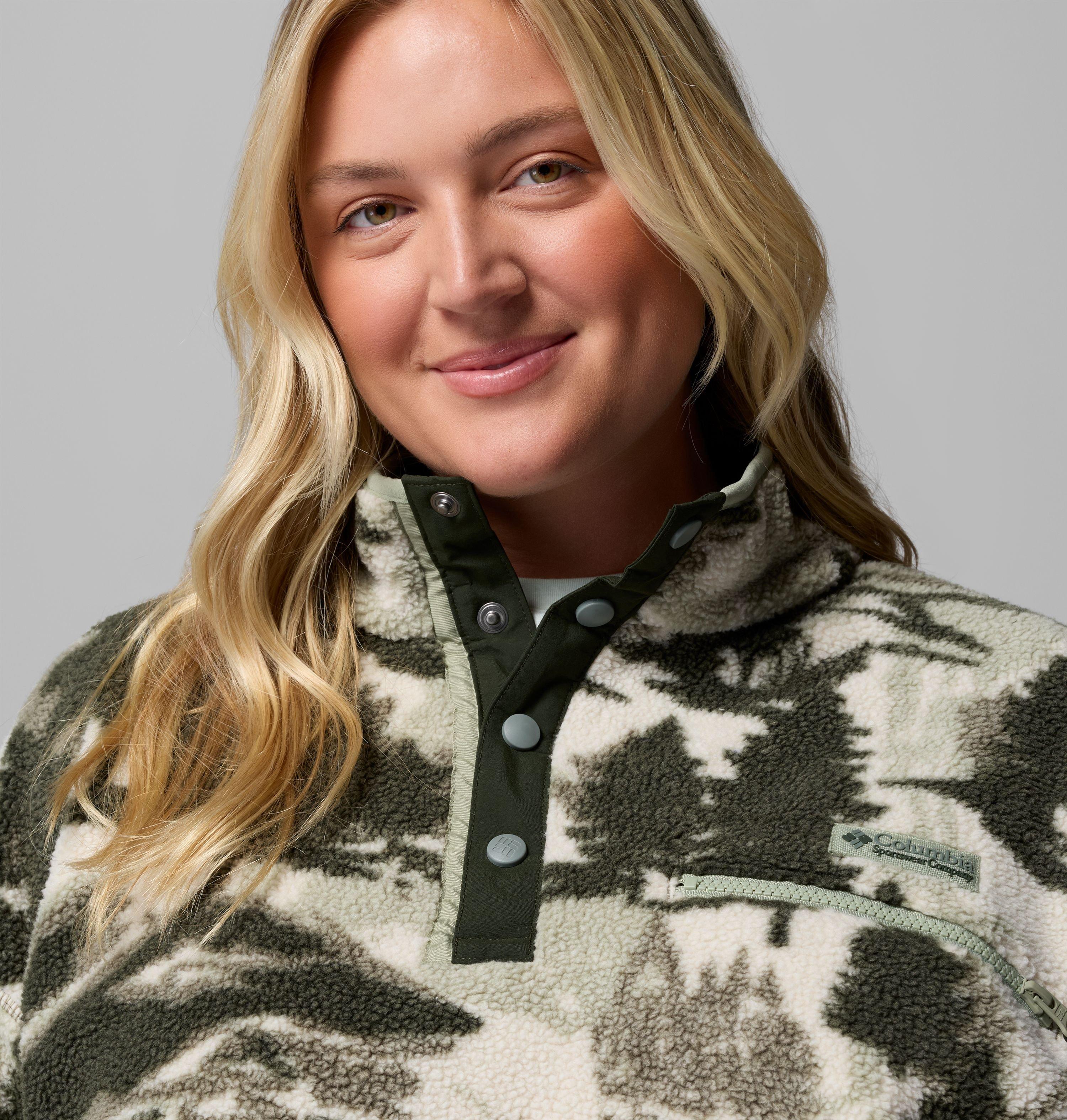 Women's Helvetia II Printed Cropped Half Snap Fleece Pullover | 397 | 1X 5