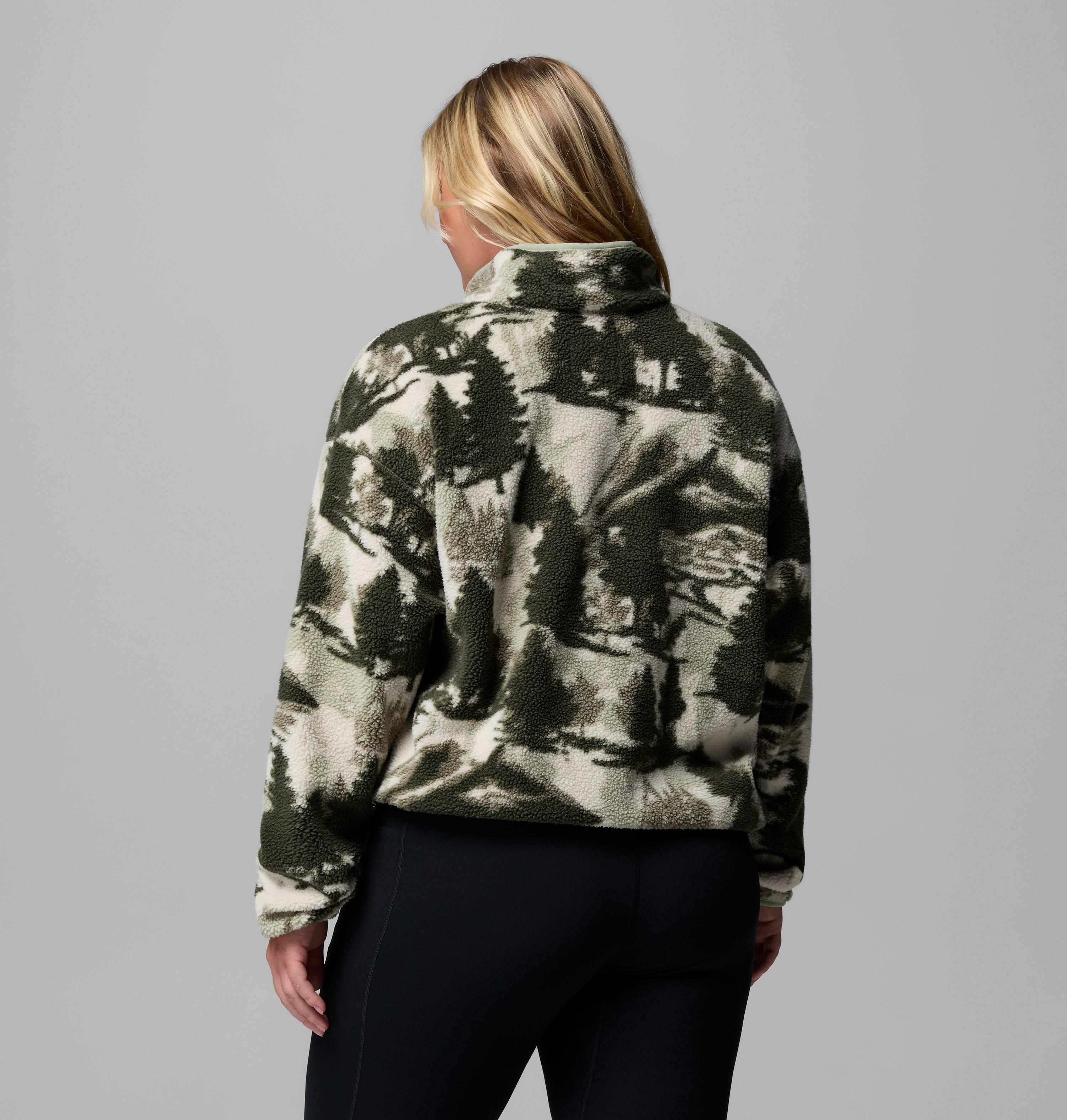 Women's Helvetia II Printed Cropped Half Snap Fleece Pullover | 397 | 1X 3