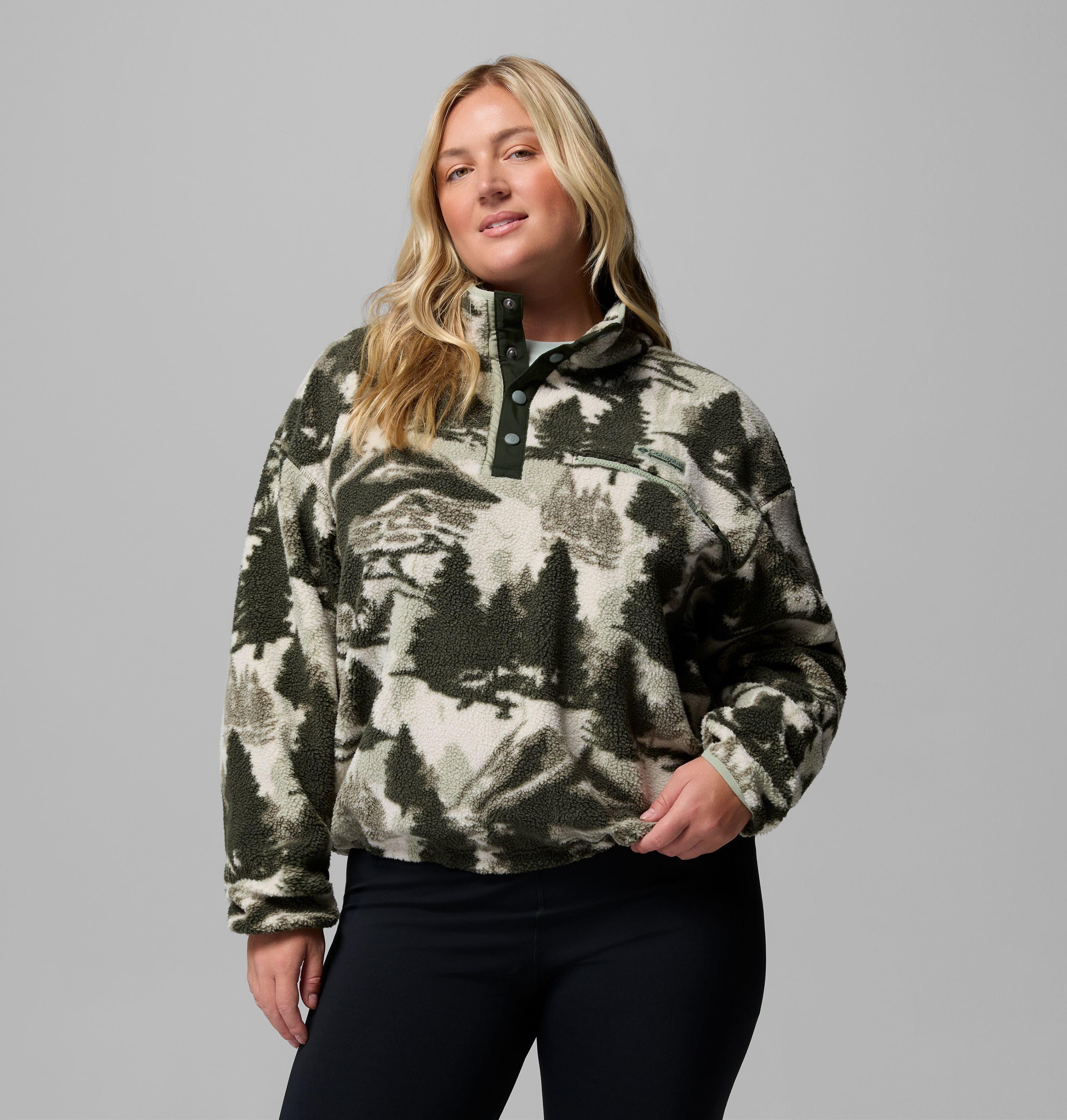 Women's Helvetia II Printed Cropped Half Snap Fleece Pullover | 397 | 1X 1