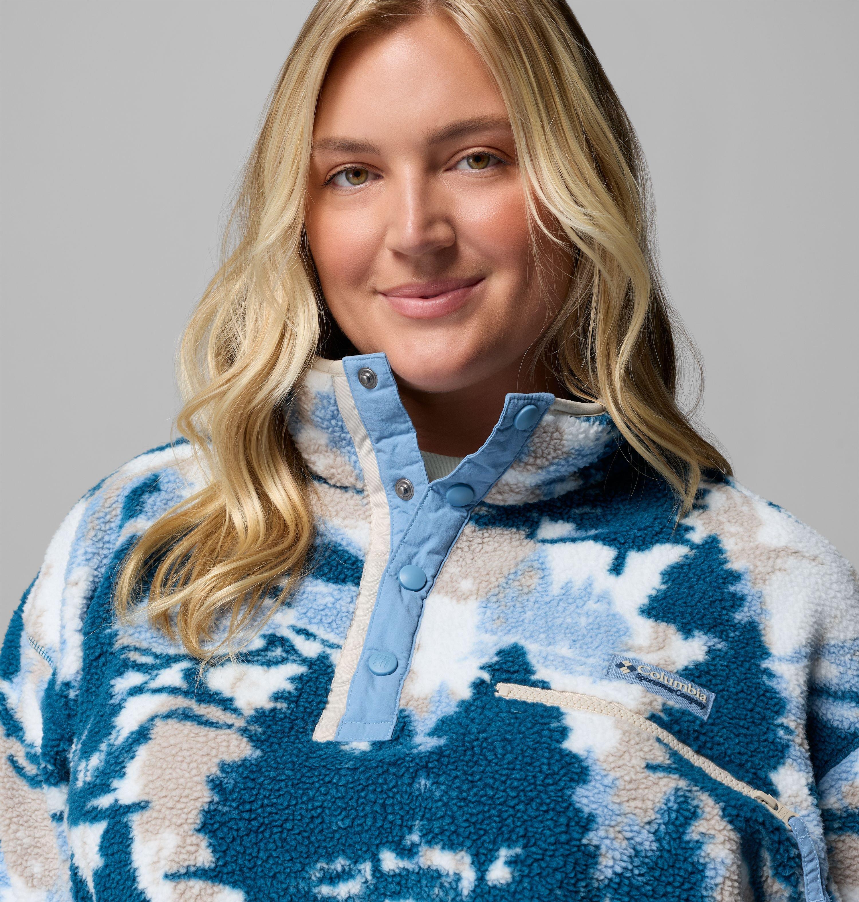 Women's Helvetia II Printed Cropped Half Snap Fleece Pullover - Plus Size | 442 | 3X 5