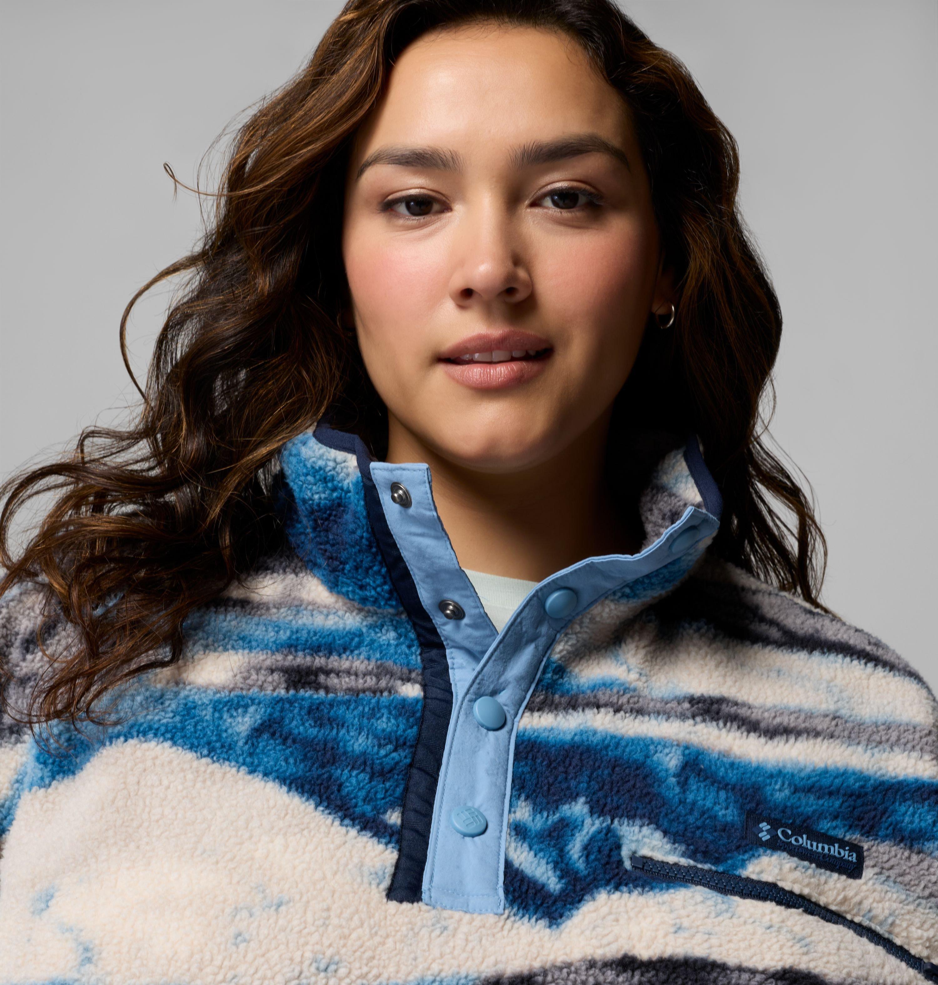 Women's Helvetia II Printed Cropped Half Snap Fleece Pullover | 443 | 3X 5
