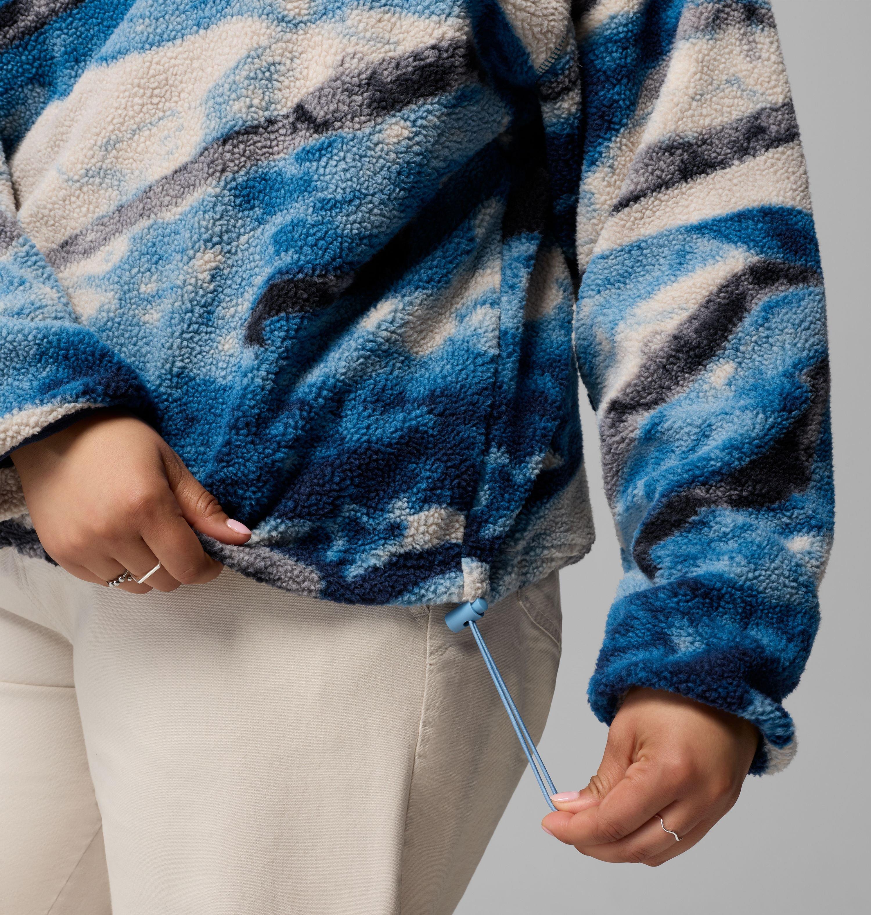 Women's Helvetia II Printed Cropped Half Snap Fleece Pullover | 443 | 3X 6