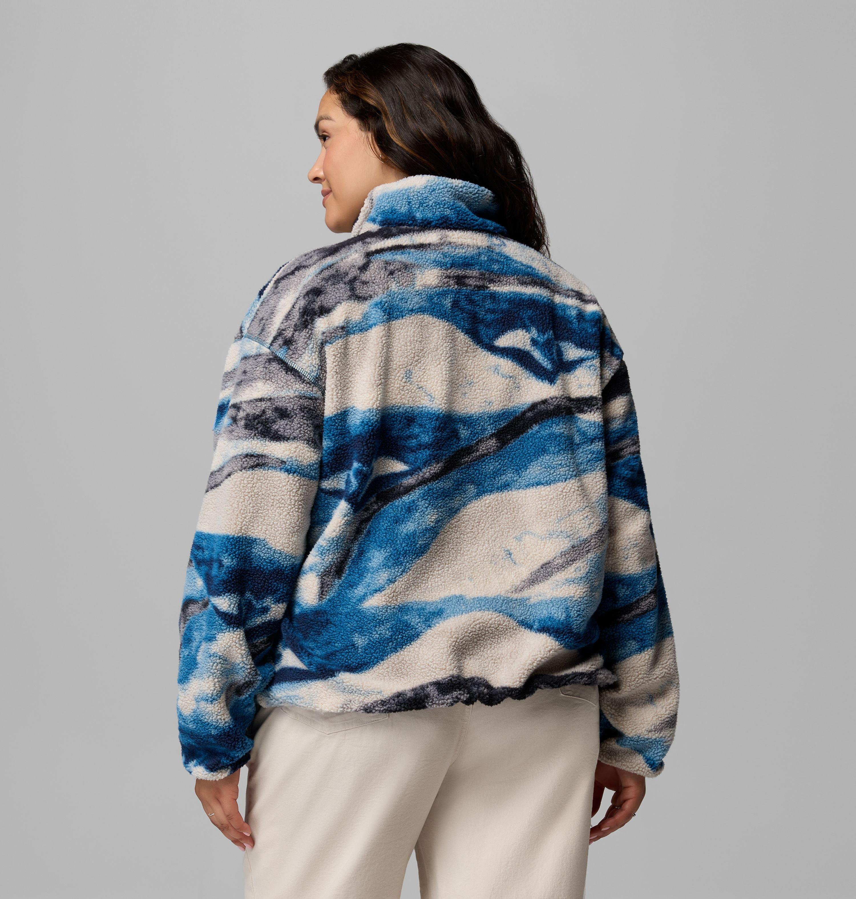 Women's Helvetia II Printed Cropped Half Snap Fleece Pullover | 443 | 3X 3