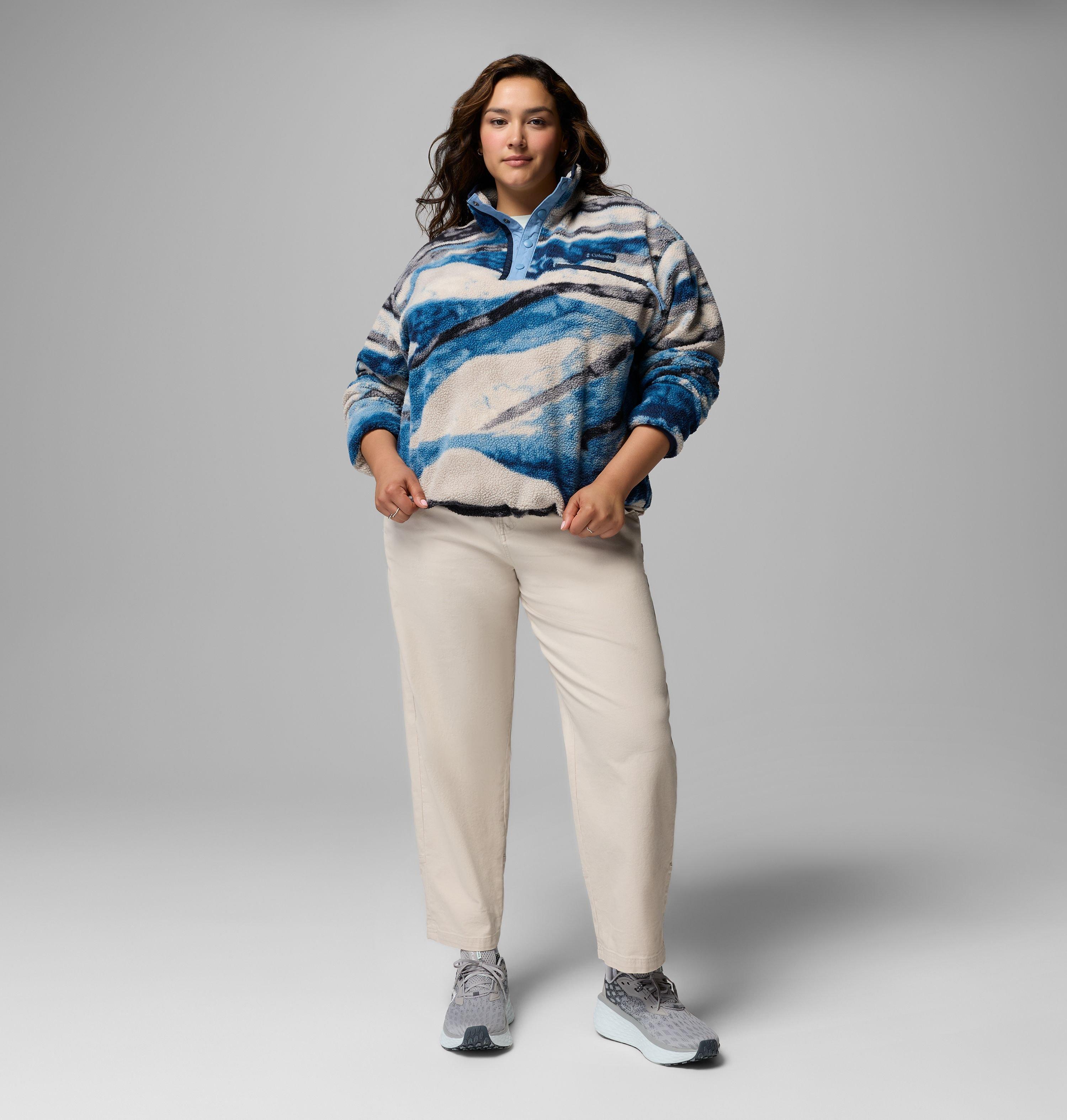 Women's Helvetia II Printed Cropped Half Snap Fleece Pullover | 443 | 3X 2