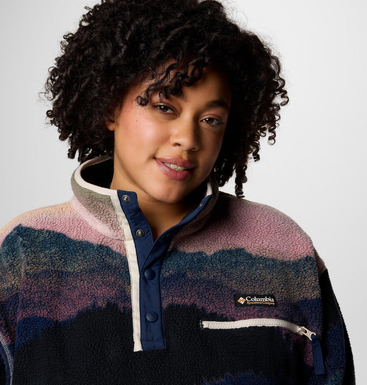 Women's Helvetia™ II Printed Cropped Half Snap Fleece Pullover 5