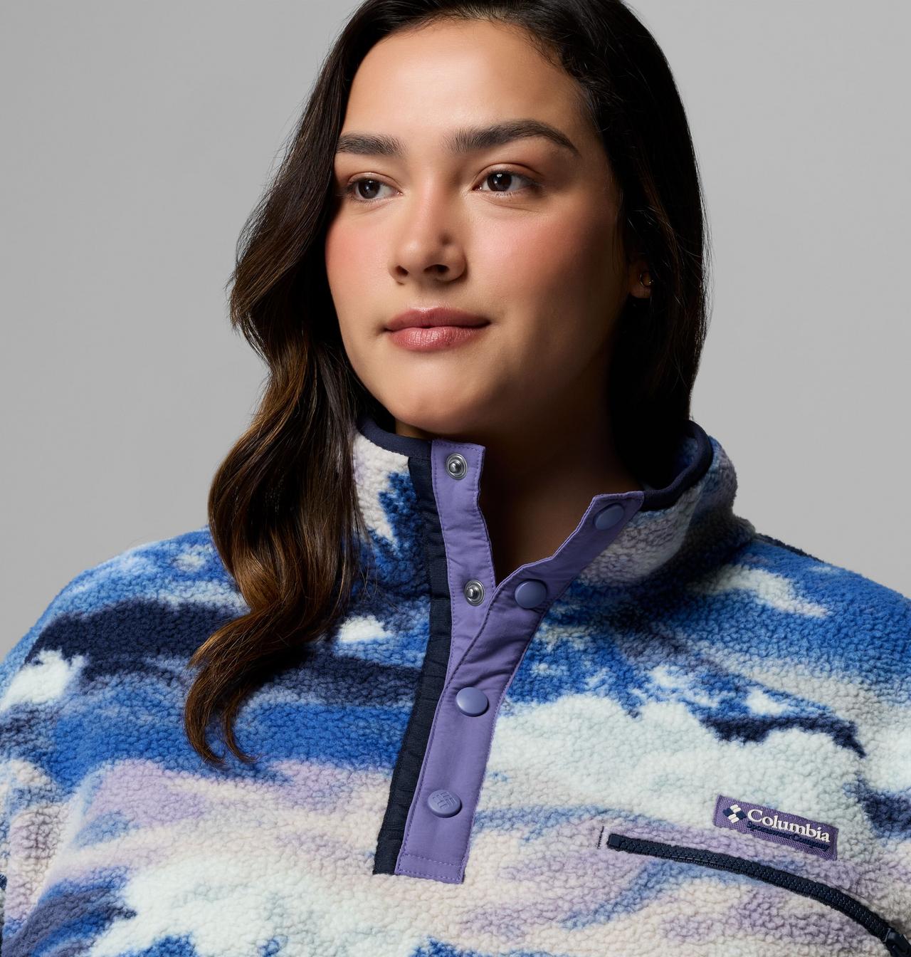 Women's Helvetia™ II Printed Cropped Half Snap Fleece Pullover | 466 | 2X 5