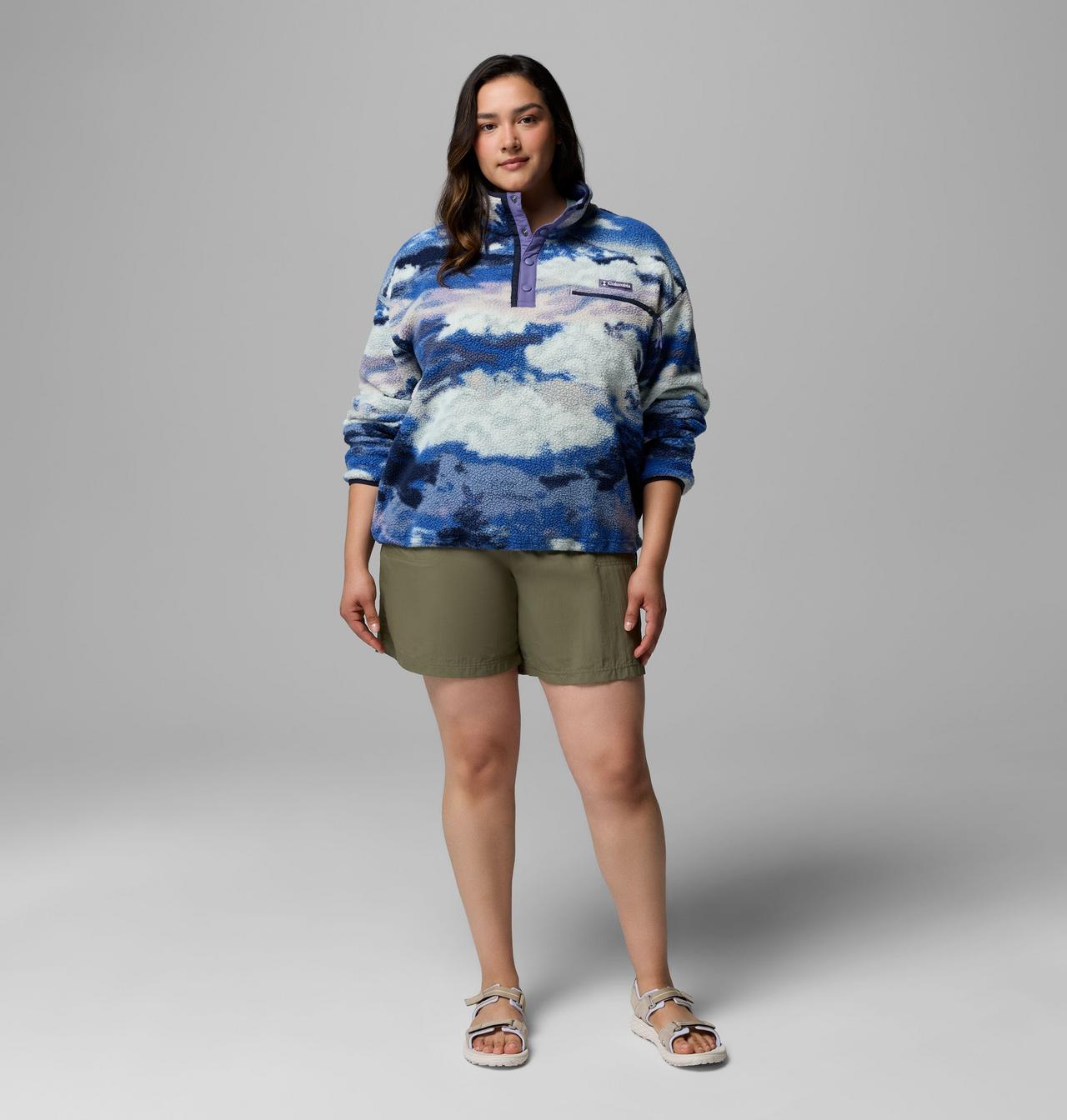 Women's Helvetia™ II Printed Cropped Half Snap Fleece Pullover | 466 | 2X 2