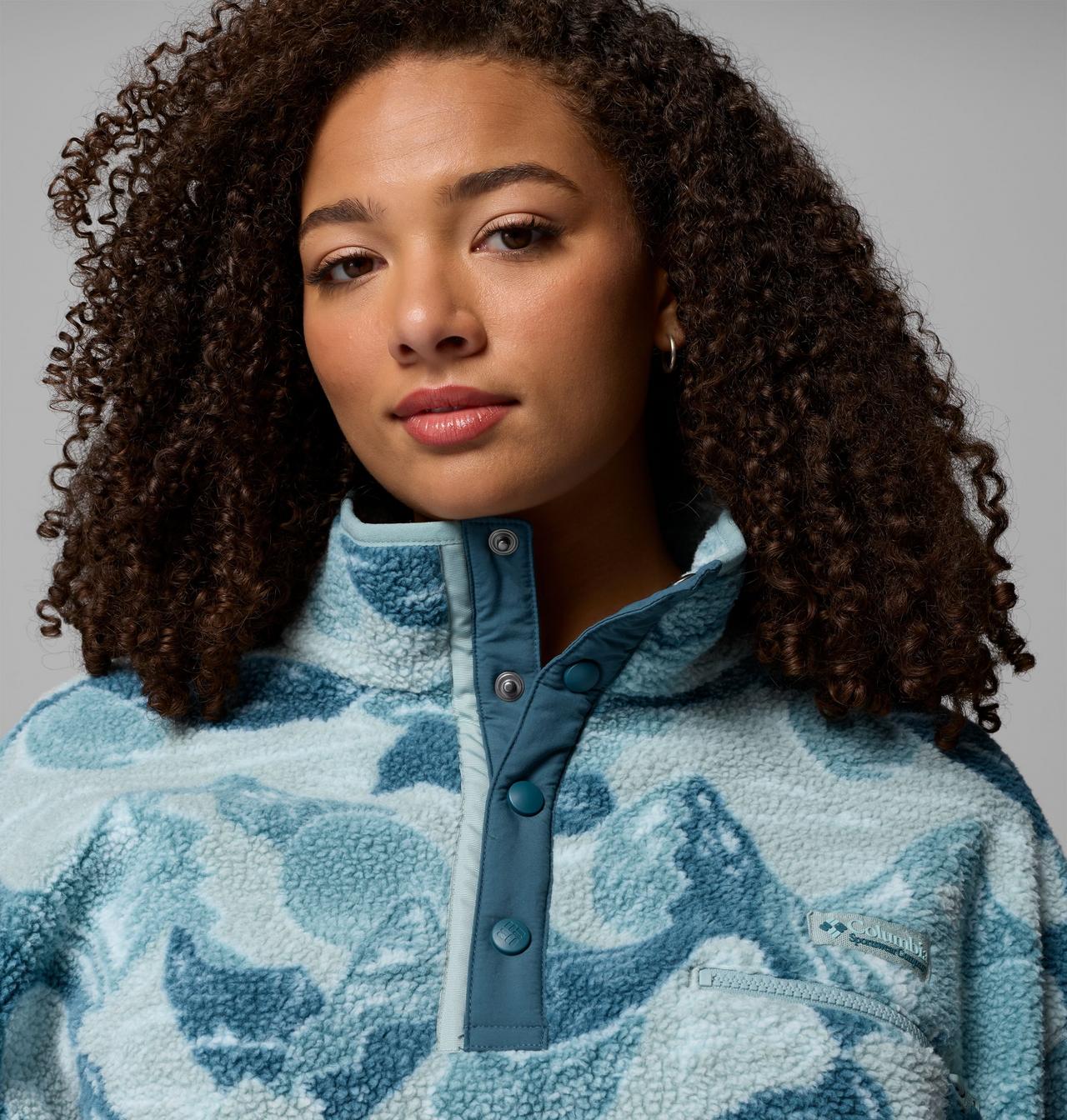 Women's Helvetia™ II Printed Cropped Half Snap Fleece Pullover | 482 | 2X 5