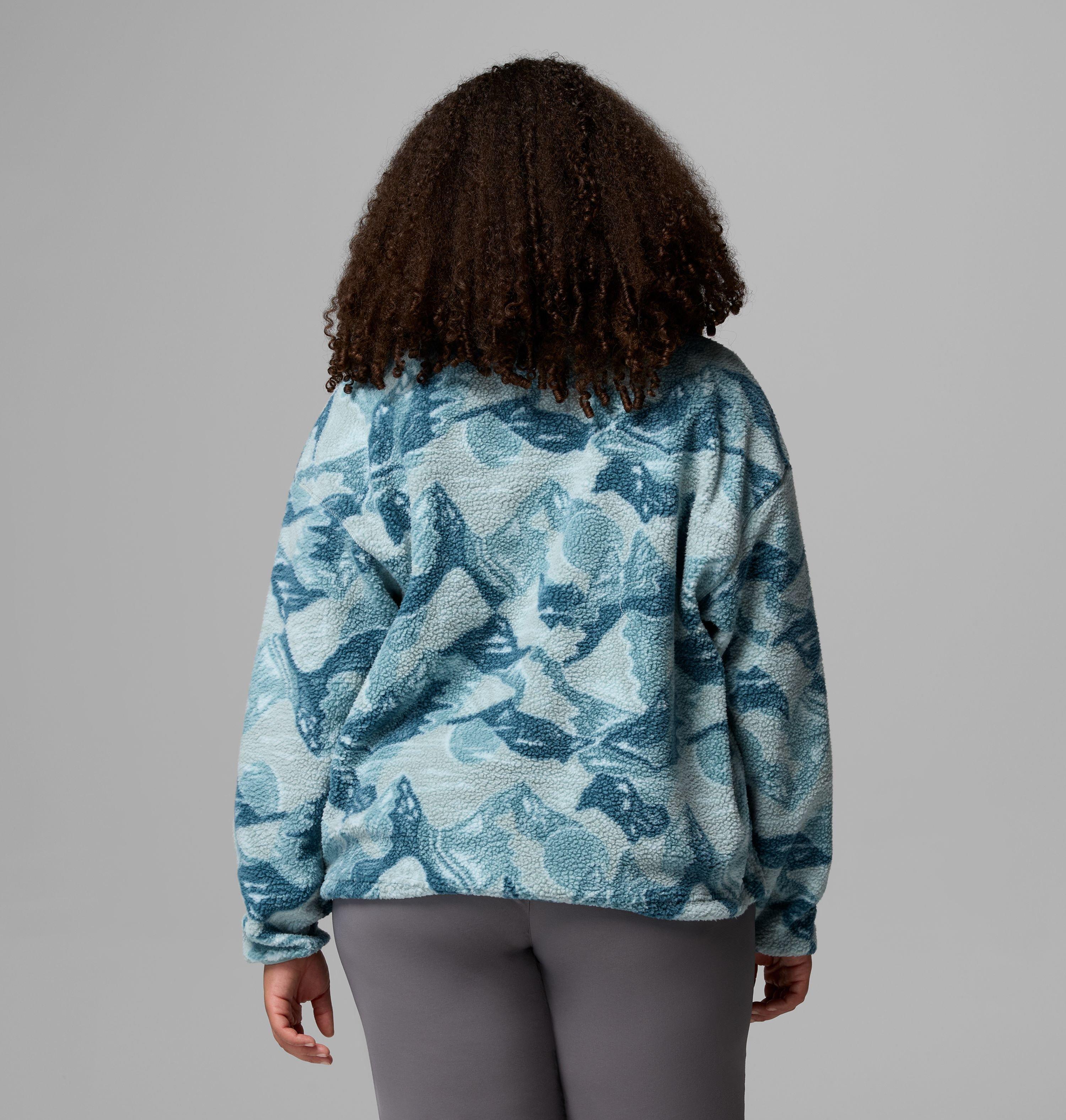 Women's Helvetia II Printed Cropped Half Snap Fleece Pullover | 482 | 3X 3