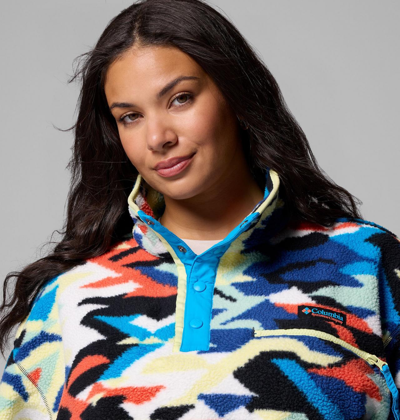 Women's Helvetia™ II Printed Cropped Half Snap Fleece Pullover 6