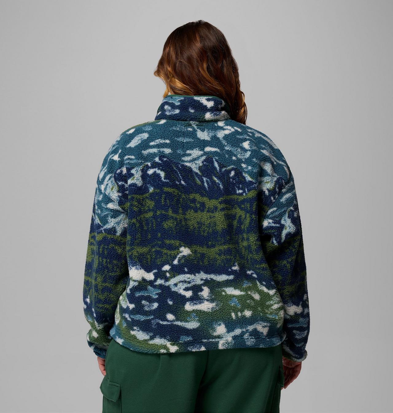 Women's Helvetia™ II Printed Cropped Half Snap Fleece Pullover 3