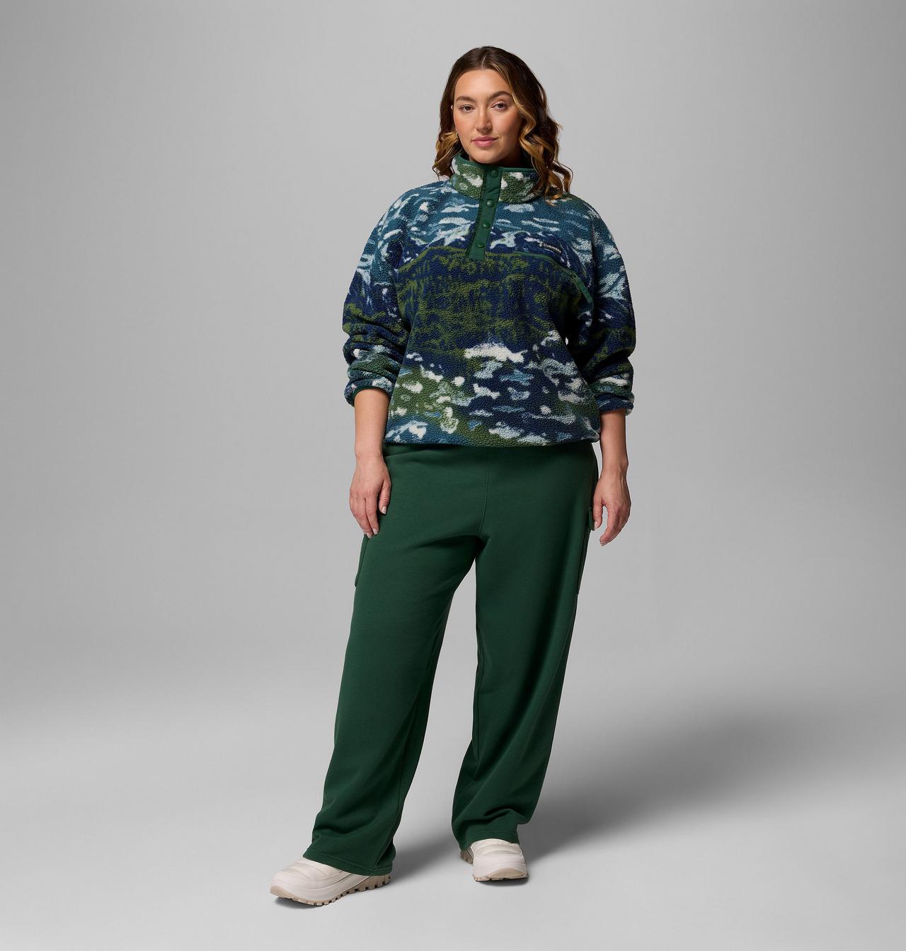 Women's Helvetia™ II Printed Cropped Half Snap Fleece Pullover 2