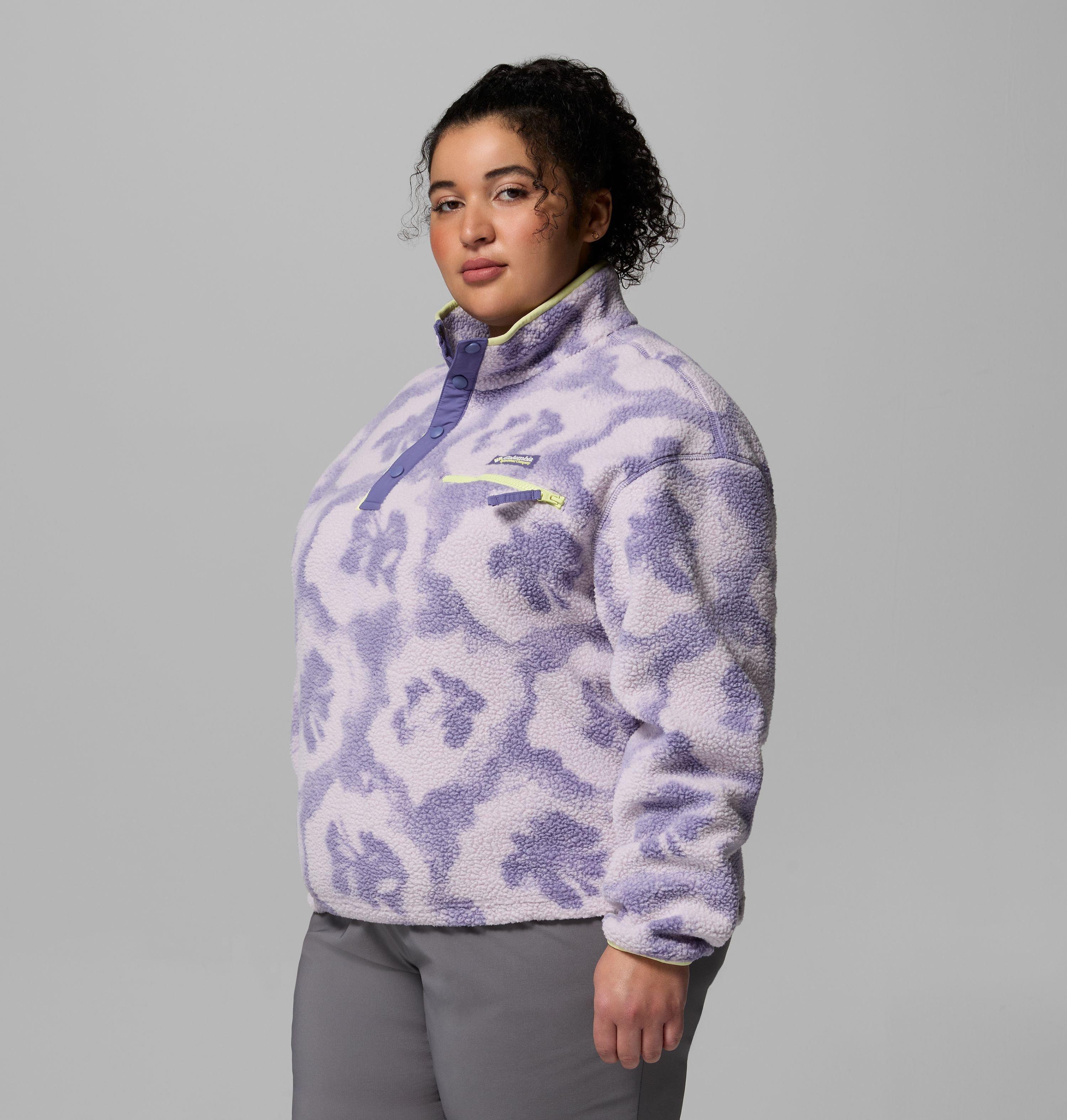 Women's Helvetia II Printed Cropped Half Snap Fleece Pullover | 525 | 3X 4