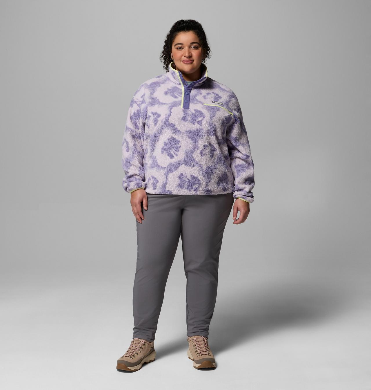 Women's Helvetia™ II Printed Cropped Half Snap Fleece Pullover | 525 | 1X 2