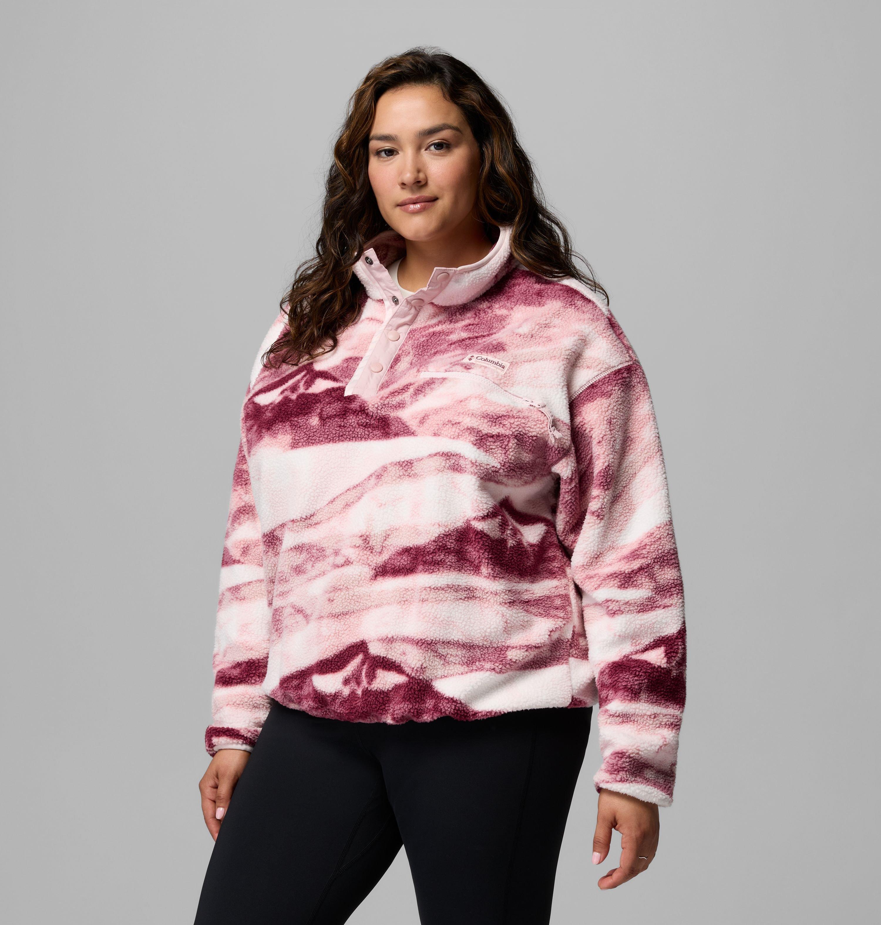 Women's Helvetia II Printed Cropped Half Snap Fleece Pullover | 553 | 3X 4