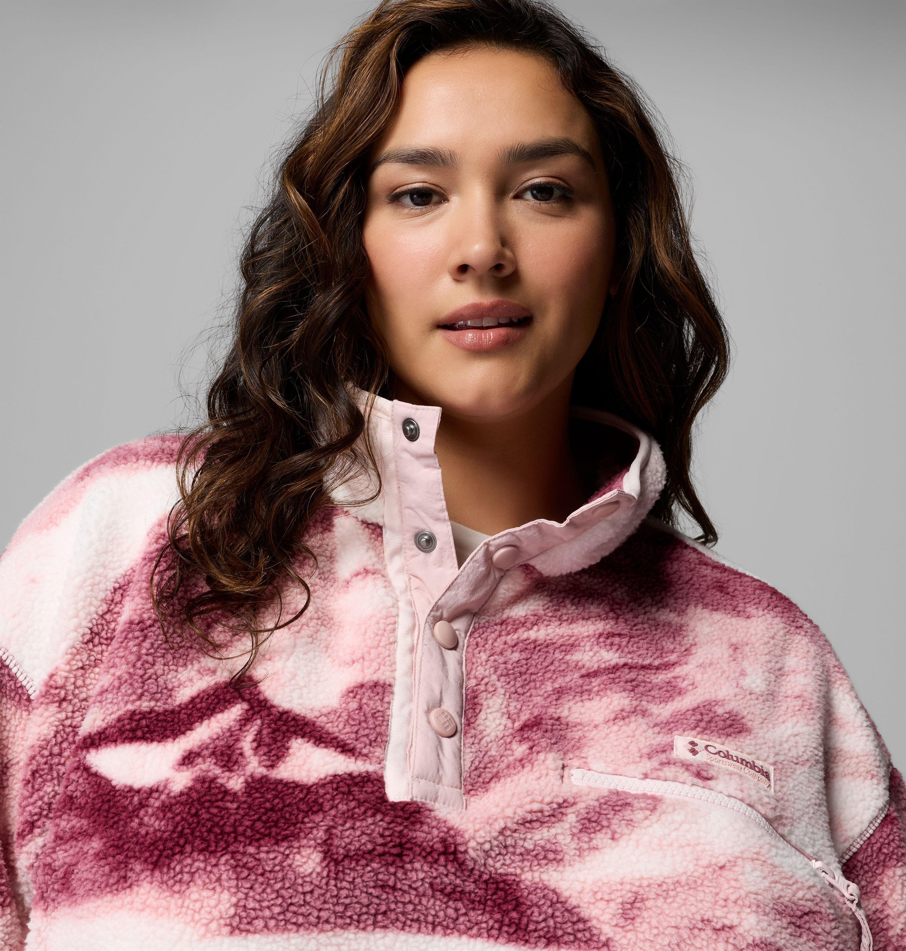 Women's Helvetia II Printed Cropped Half Snap Fleece Pullover | 553 | 3X 5