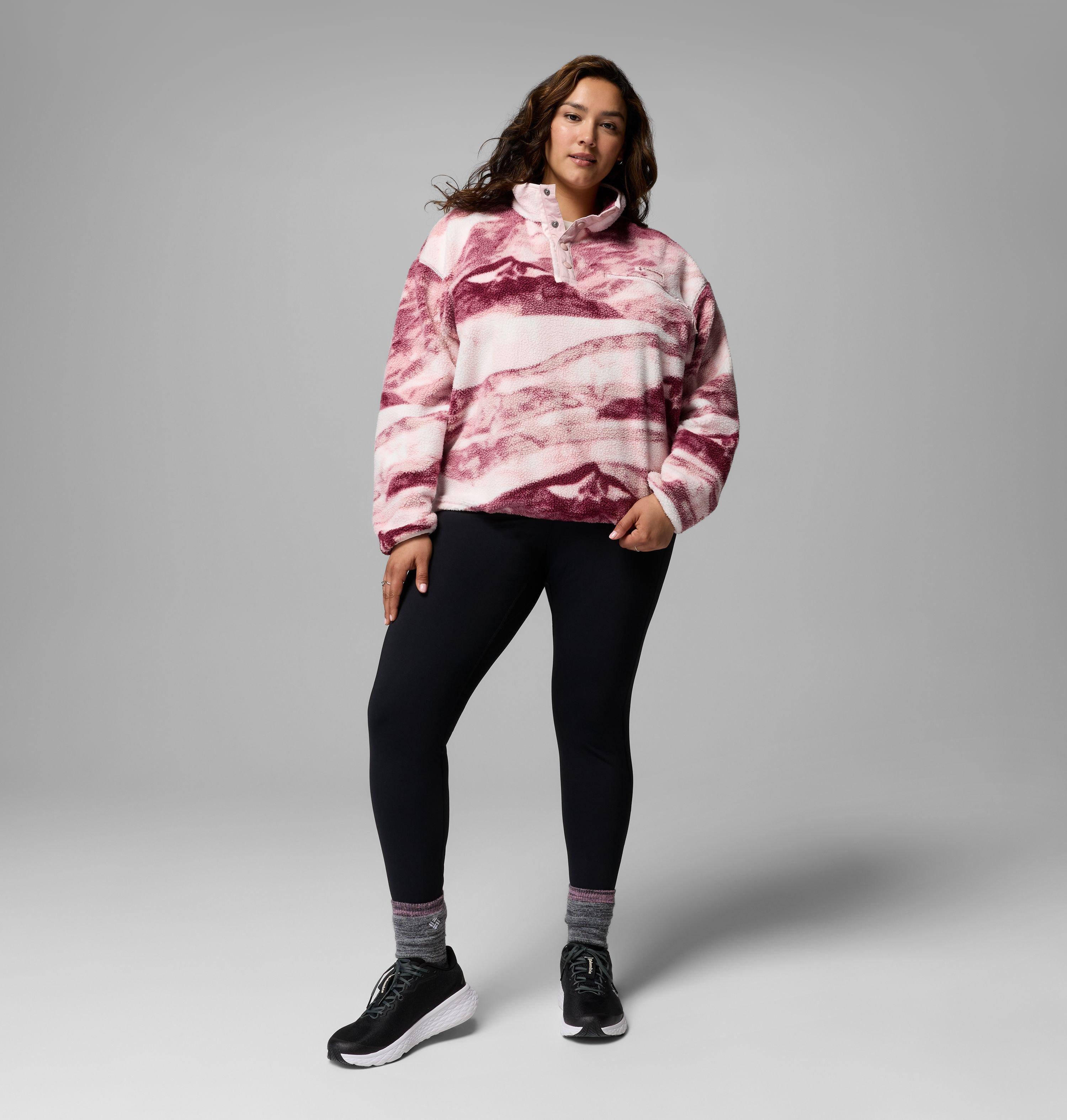 Women's Helvetia II Printed Cropped Half Snap Fleece Pullover | 553 | 3X 2