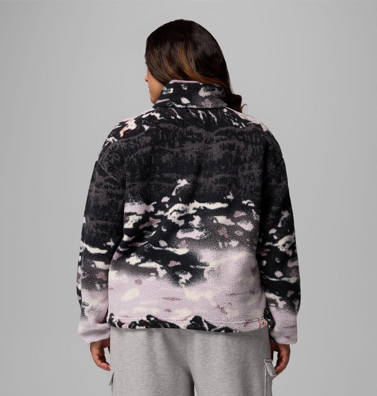 Women's Helvetia™ II Printed Cropped Half Snap Fleece Pullover 3