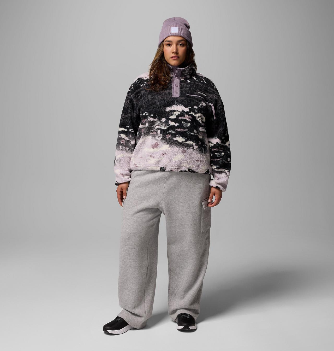 Women's Helvetia™ II Printed Cropped Half Snap Fleece Pullover 2