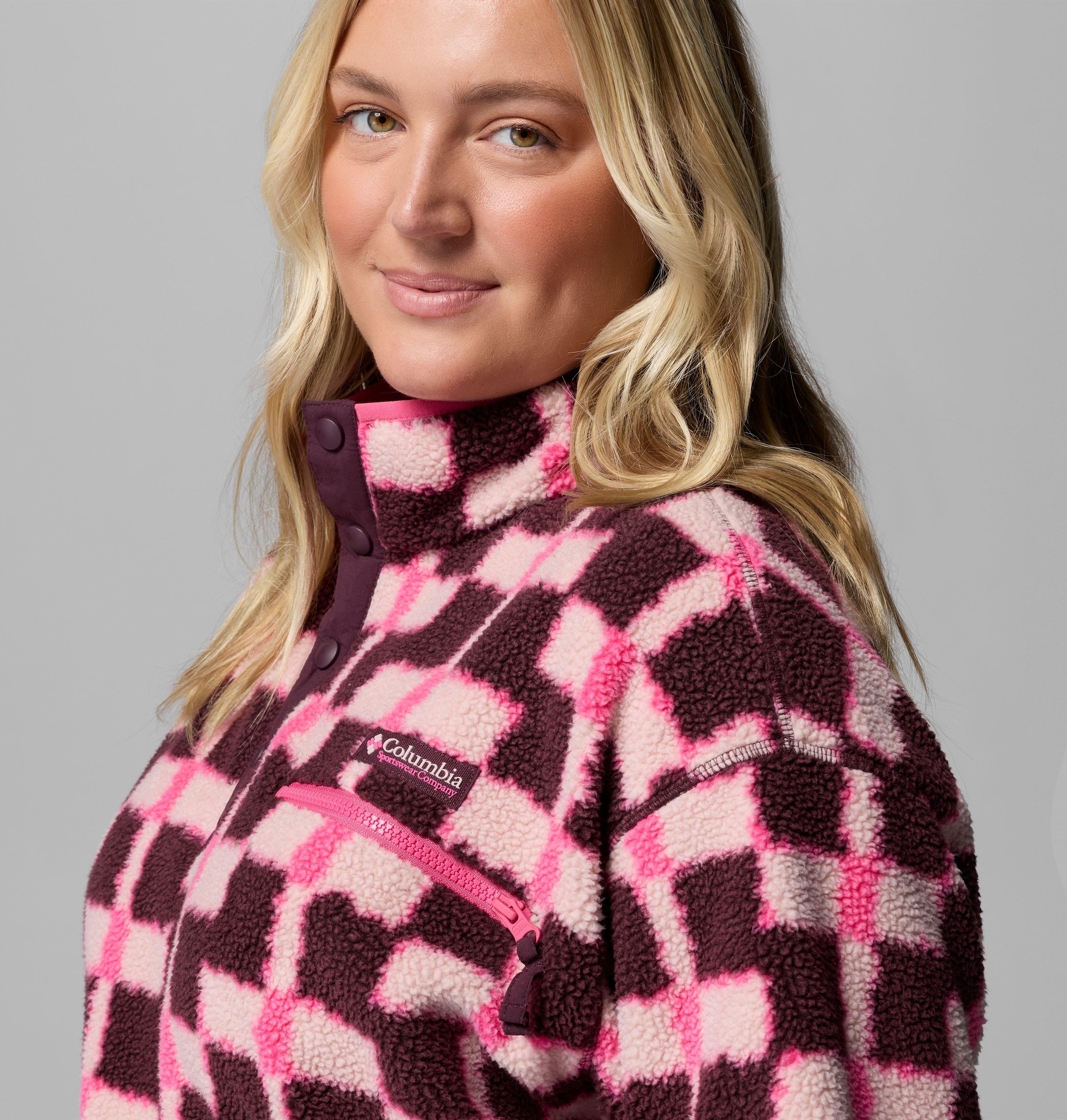 Women's Helvetia II Printed Cropped Half Snap Fleece Pullover - Plus Size | 611 | 2X 5