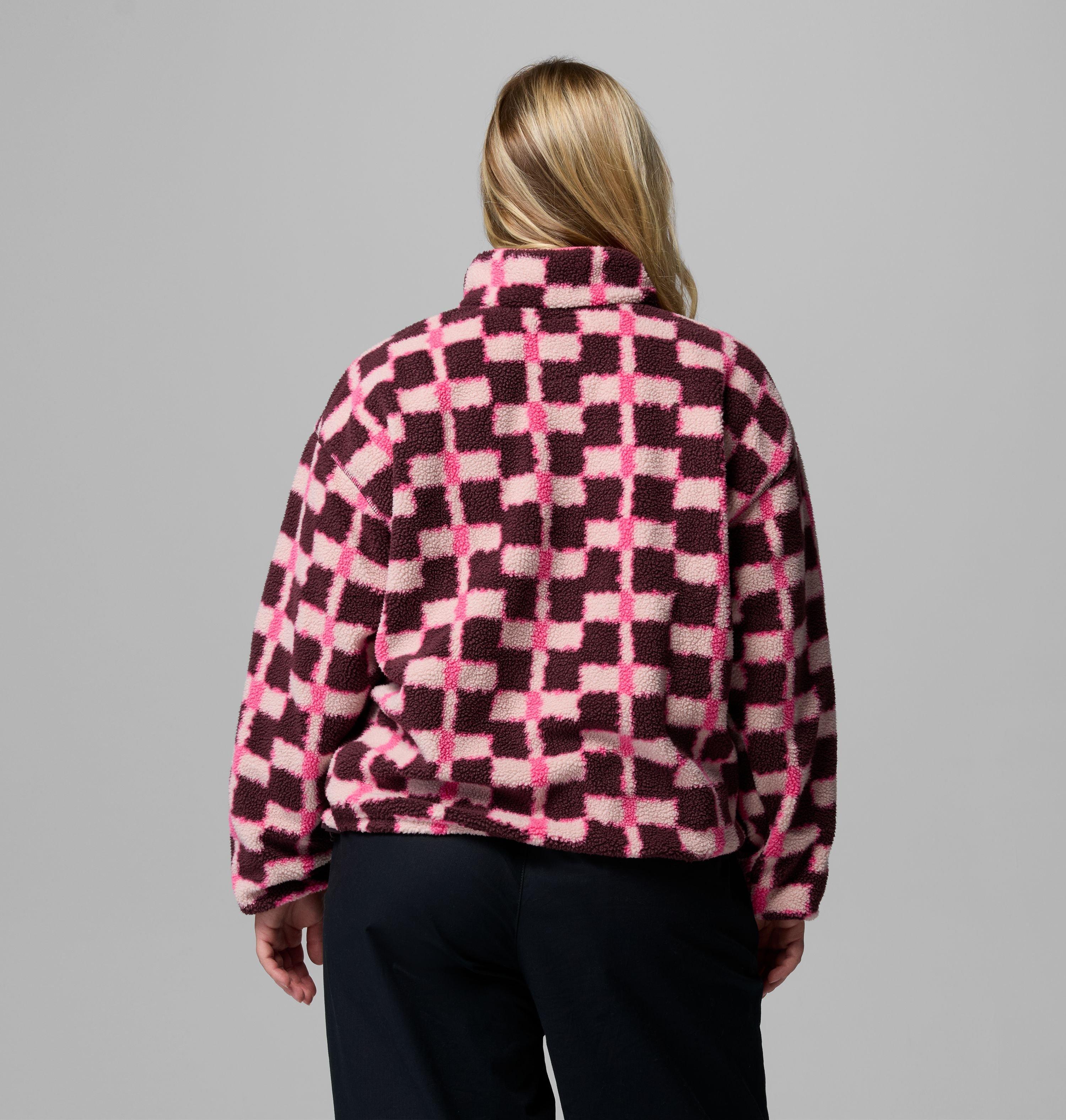 Women's Helvetia II Printed Cropped Half Snap Fleece Pullover - Plus Size | 611 | 2X 3