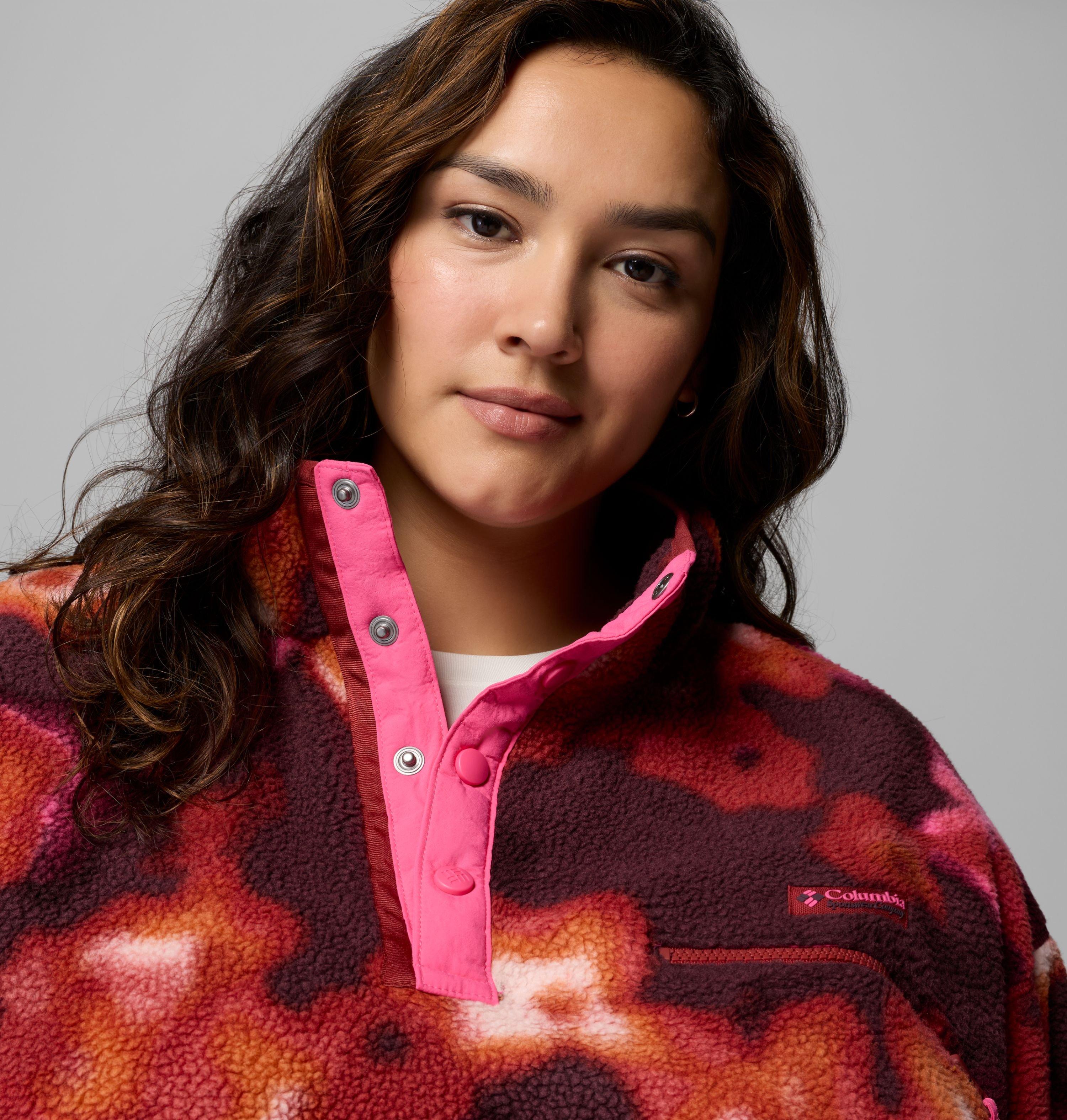 Women's Helvetia II Printed Cropped Half Snap Fleece Pullover | 632 | 1X 5
