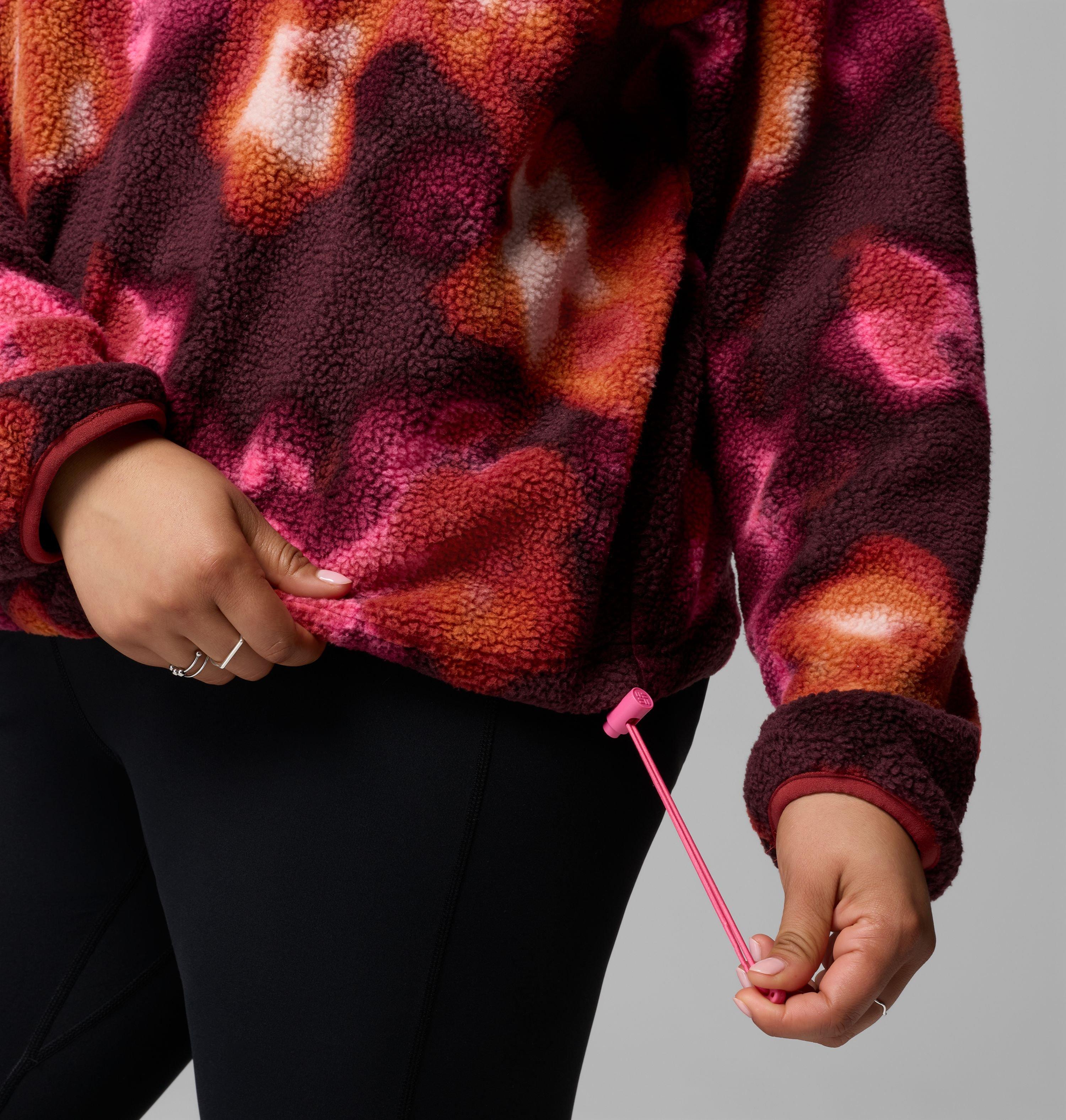Women's Helvetia II Printed Cropped Half Snap Fleece Pullover | 632 | 1X 6
