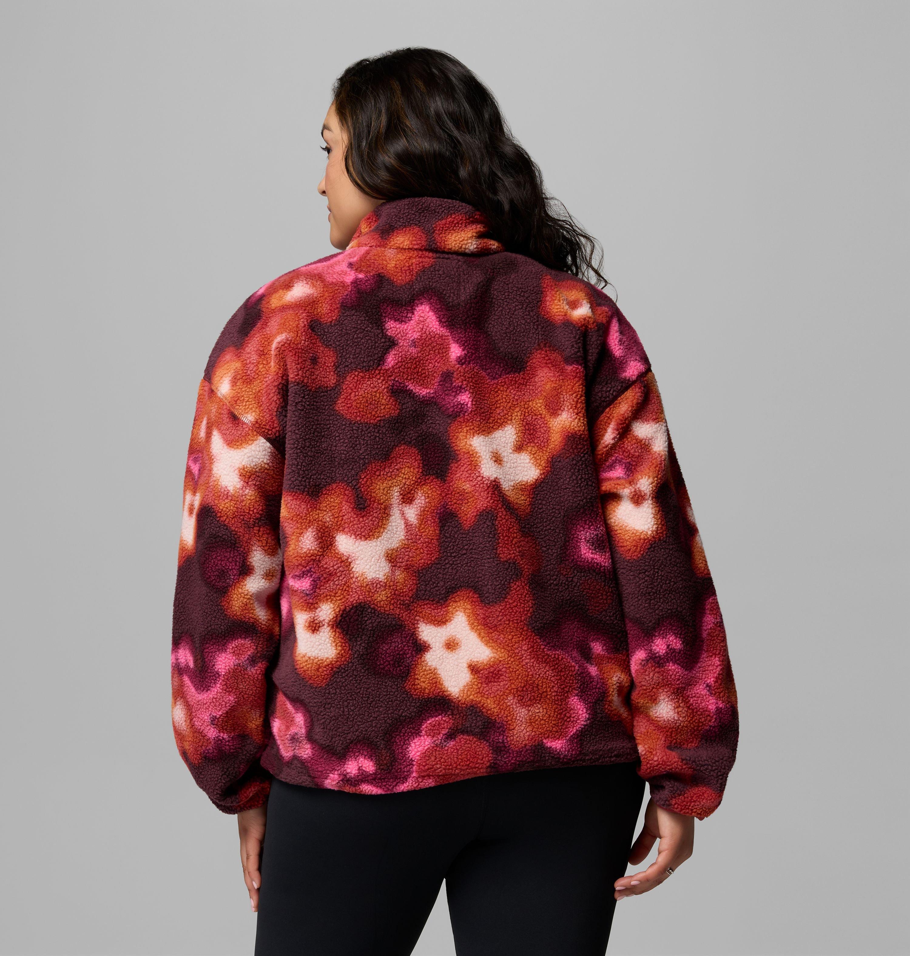 Women's Helvetia II Printed Cropped Half Snap Fleece Pullover | 632 | 1X 3