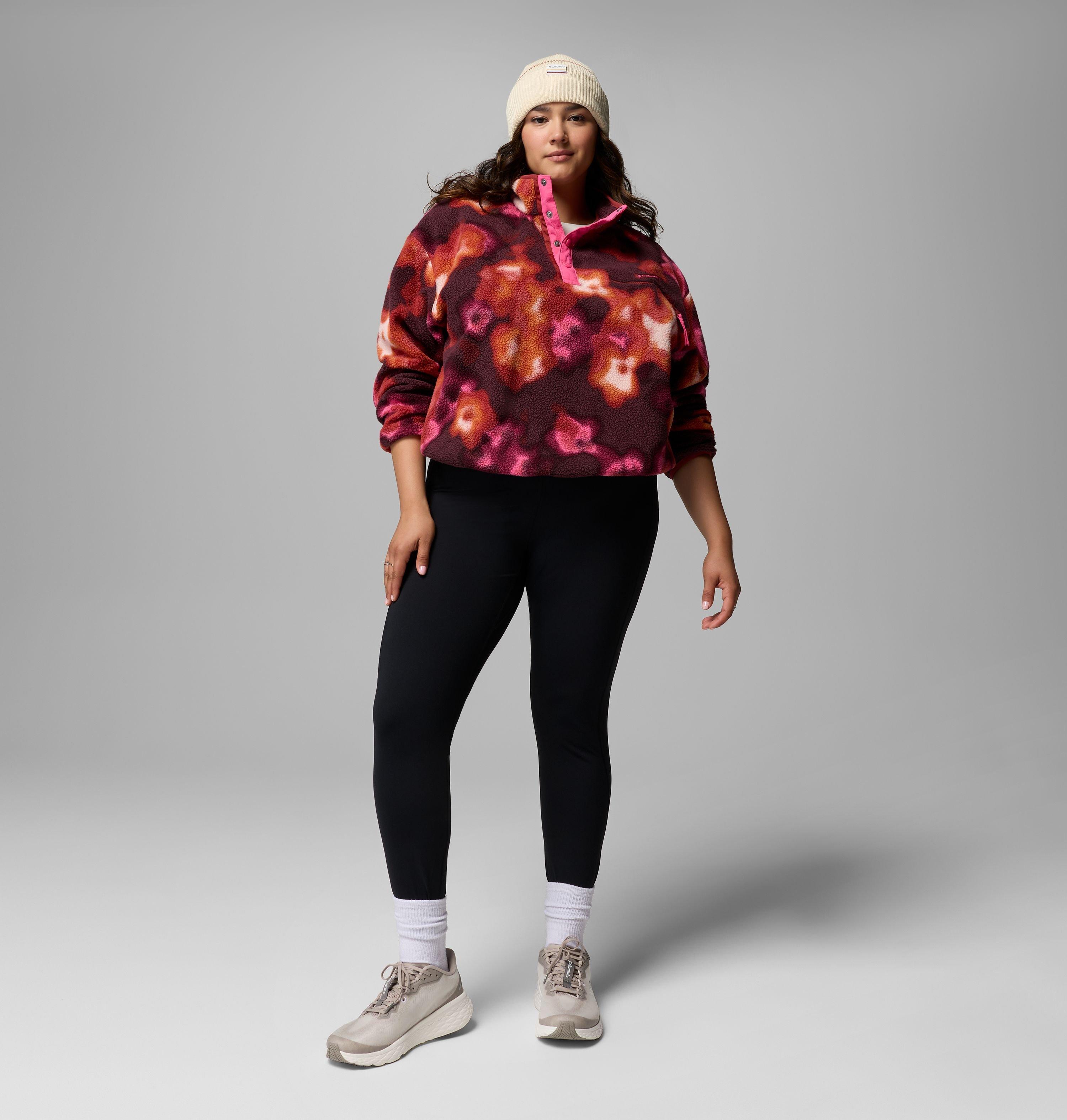 Women's Helvetia II Printed Cropped Half Snap Fleece Pullover | 632 | 1X 2