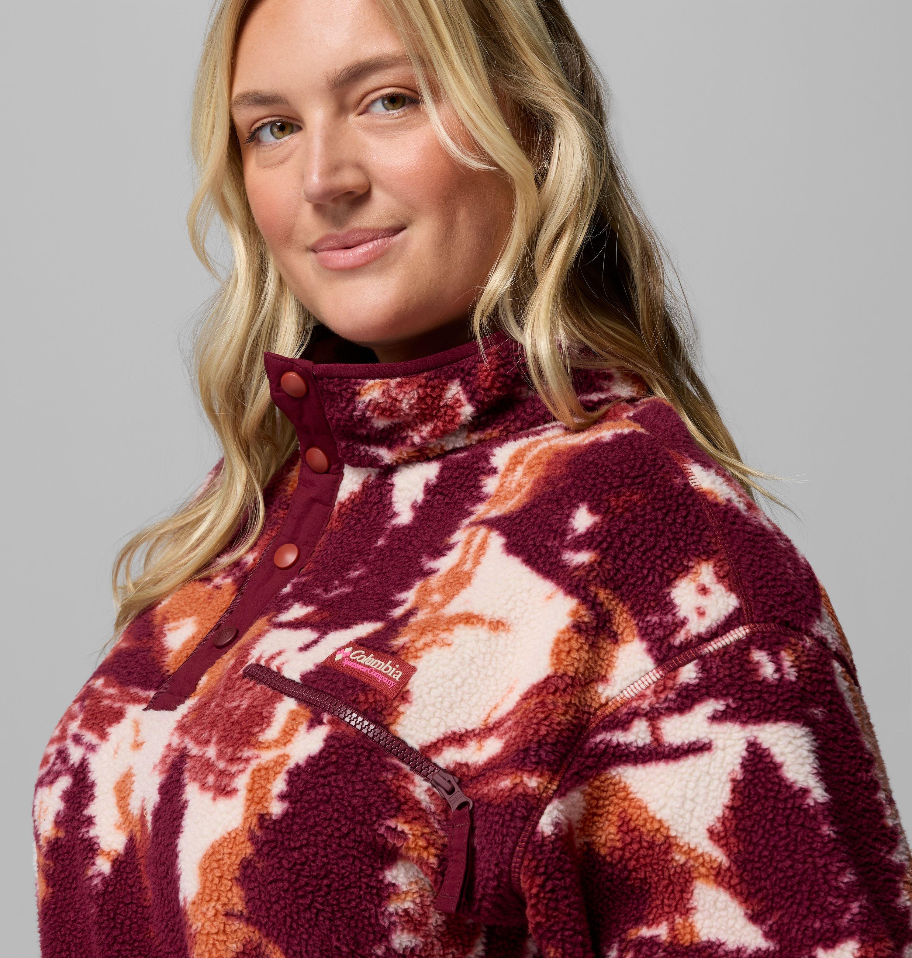 Women's Helvetia II Printed Cropped Half Snap Fleece Pullover | 633 | 1X 5