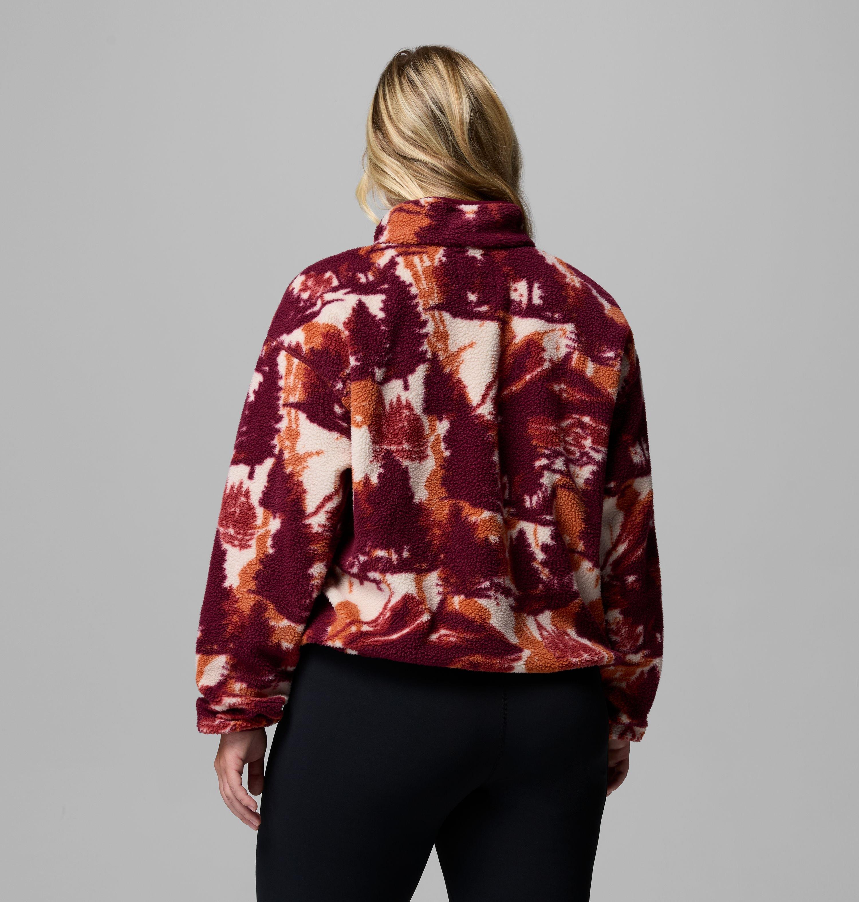 Women's Helvetia II Printed Cropped Half Snap Fleece Pullover | 633 | 1X 3