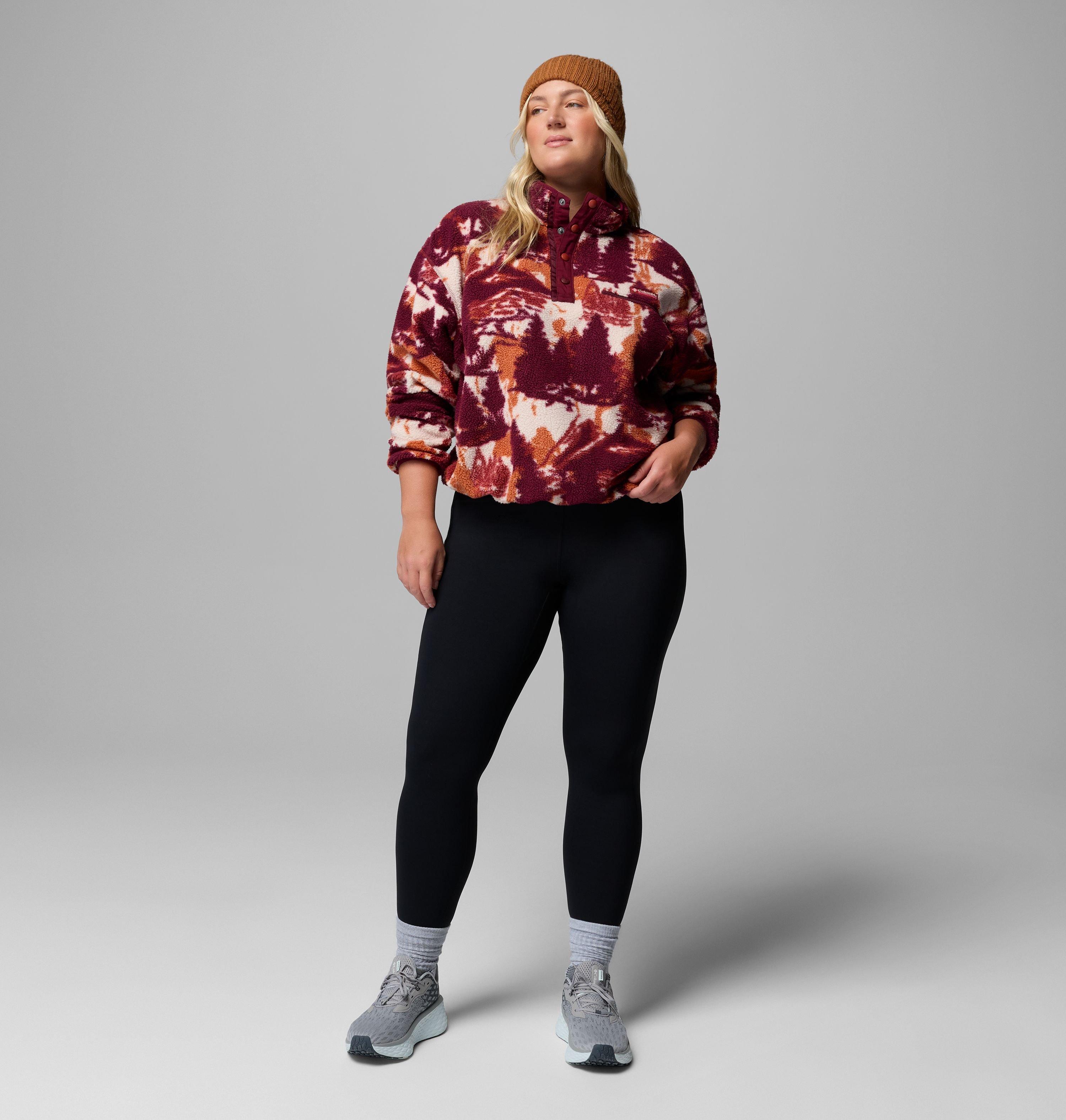 Women's Helvetia II Printed Cropped Half Snap Fleece Pullover | 633 | 1X 2
