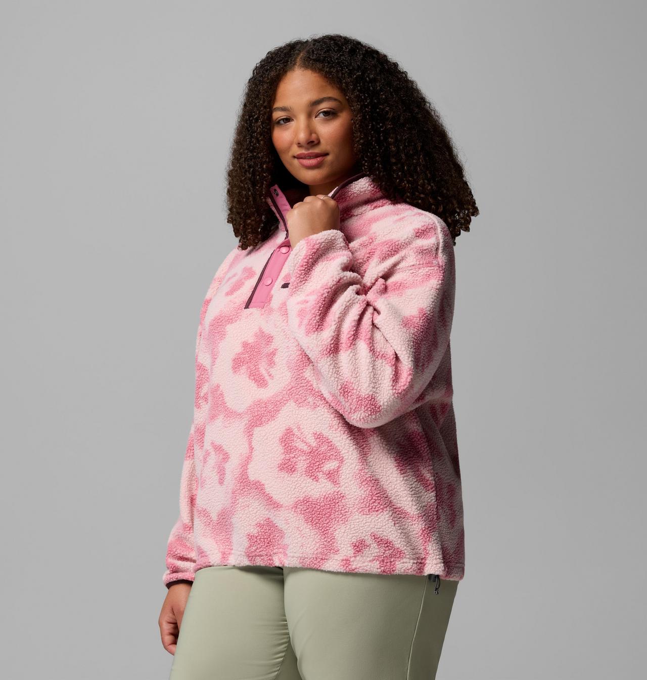 Women's Helvetia™ II Printed Cropped Half Snap Fleece Pullover | 661 | 2X 4
