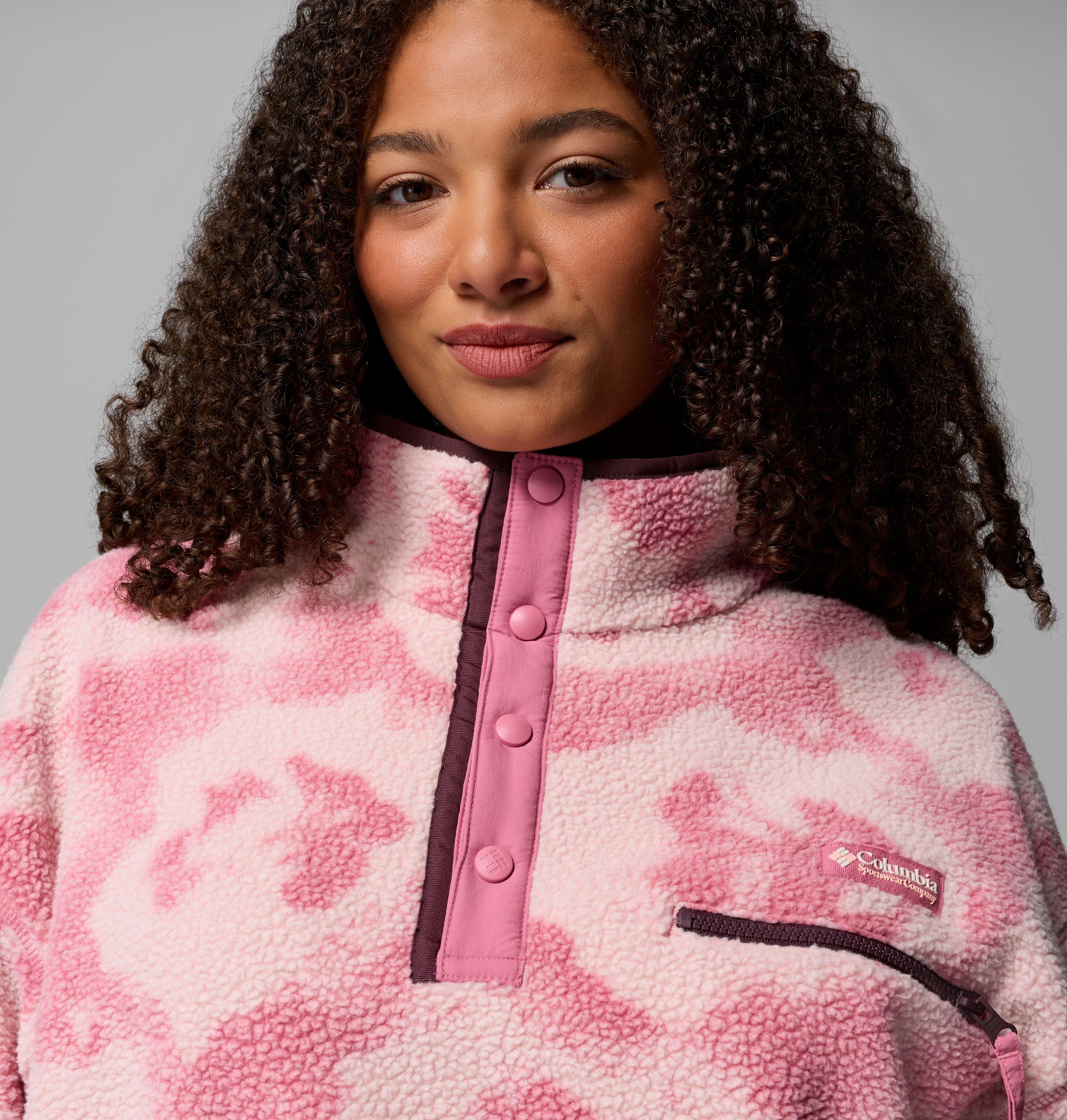 Women's Helvetia II Printed Cropped Half Snap Fleece Pullover | 661 | 3X 5