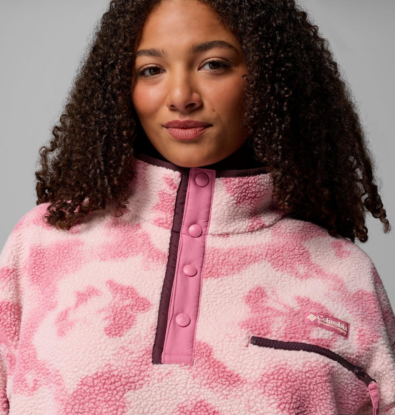 Women's Helvetia™ II Printed Cropped Half Snap Fleece Pullover | 661 | 2X 5