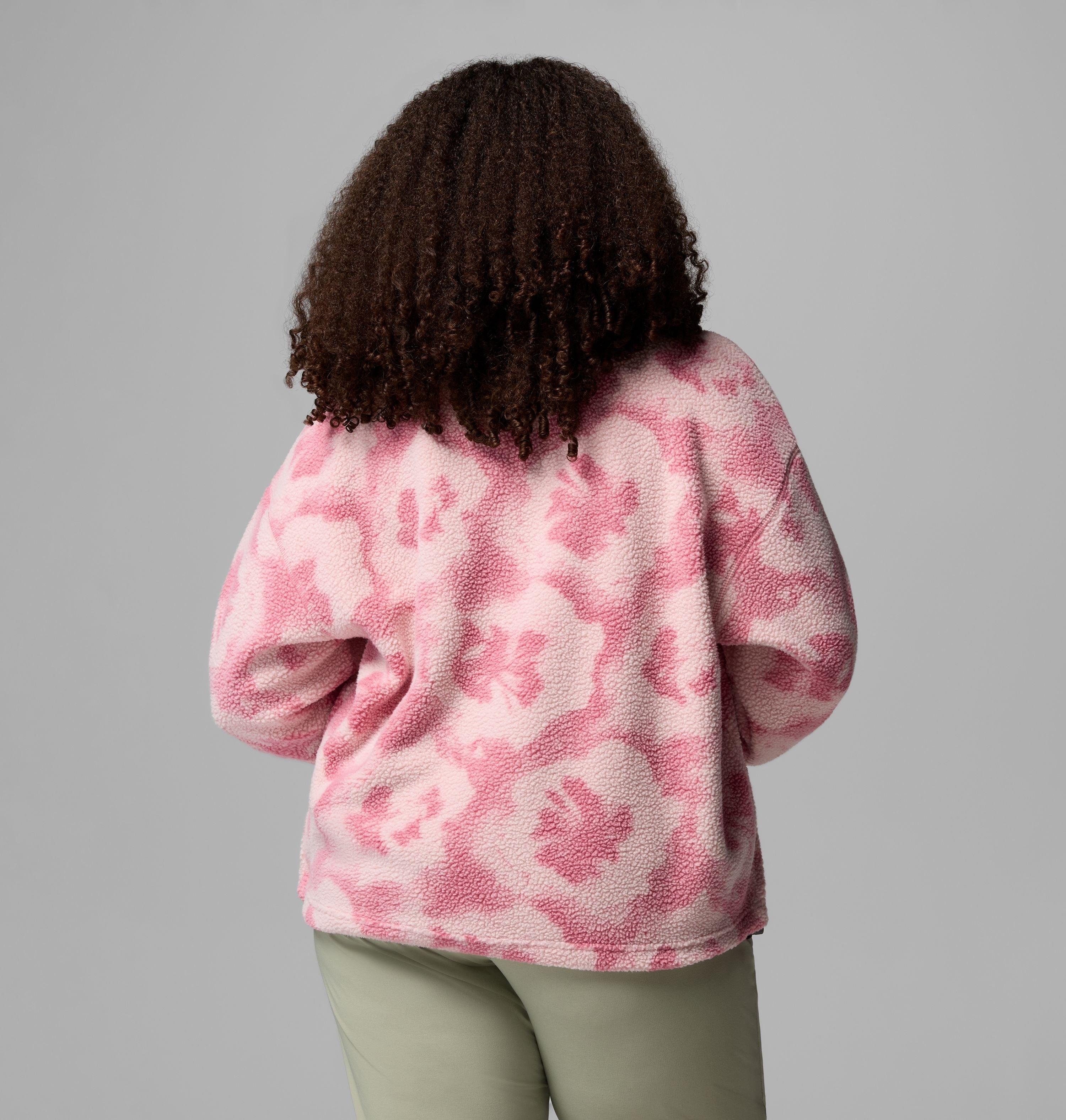 Women's Helvetia II Printed Cropped Half Snap Fleece Pullover | 661 | 3X 3