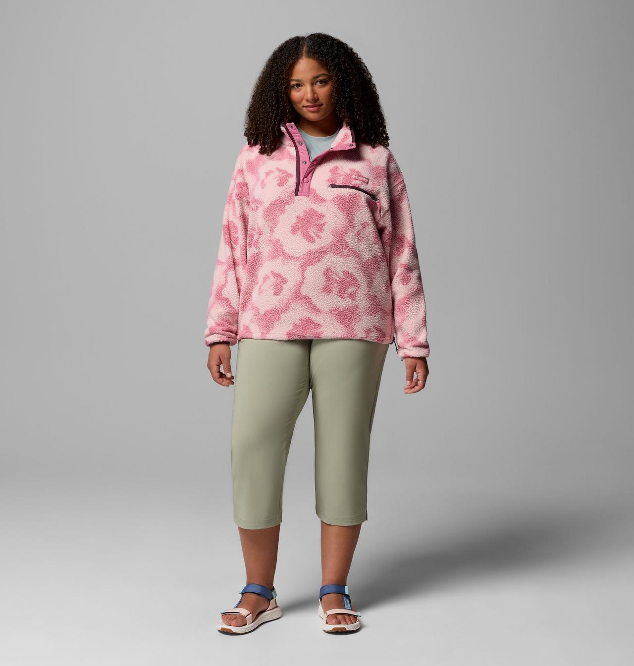 Women's Helvetia™ II Printed Cropped Half Snap Fleece Pullover | 661 | 2X 2