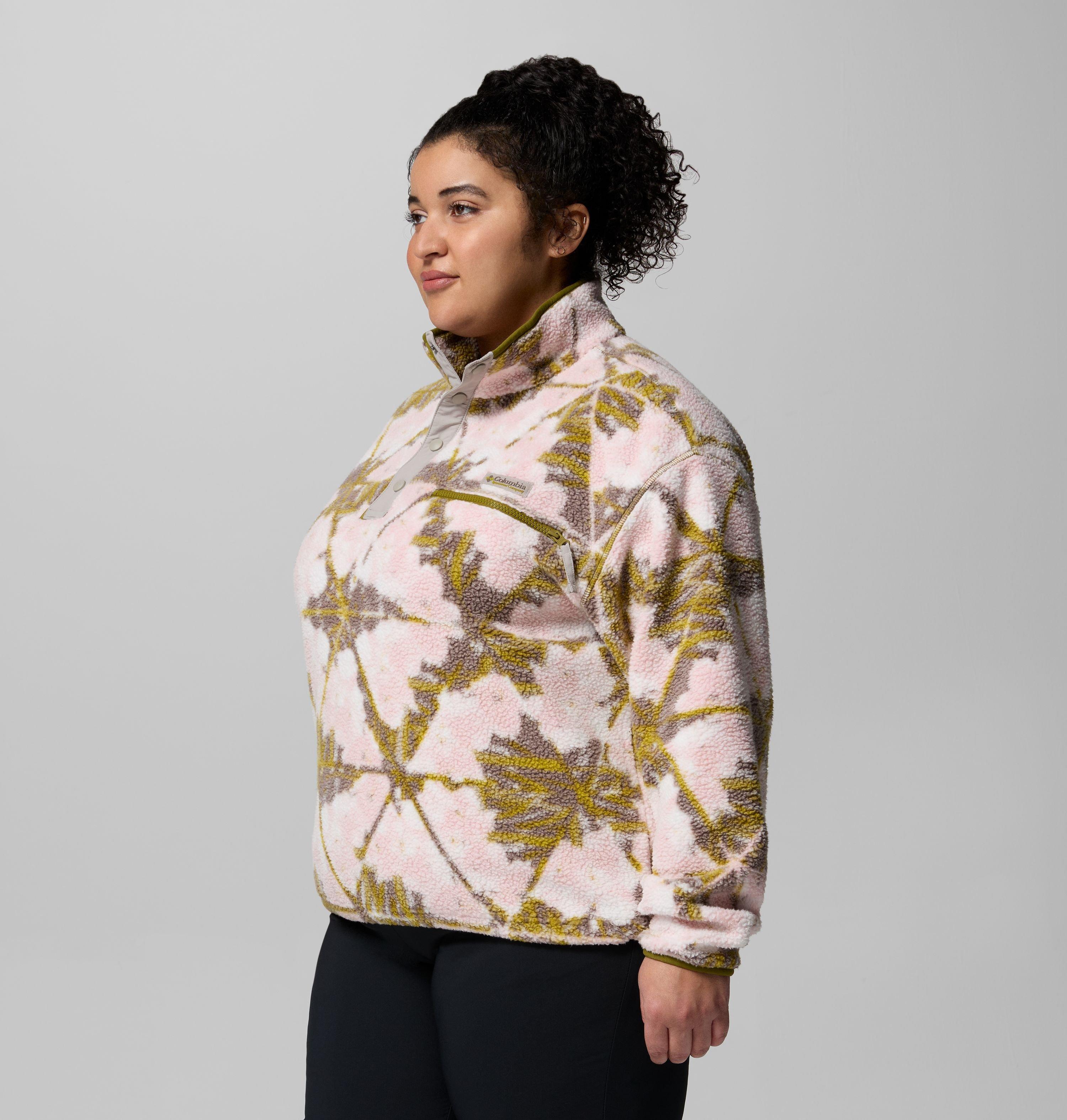 Women's Helvetia™ II Printed Cropped Half Snap Fleece Pullover - Plus Size 4