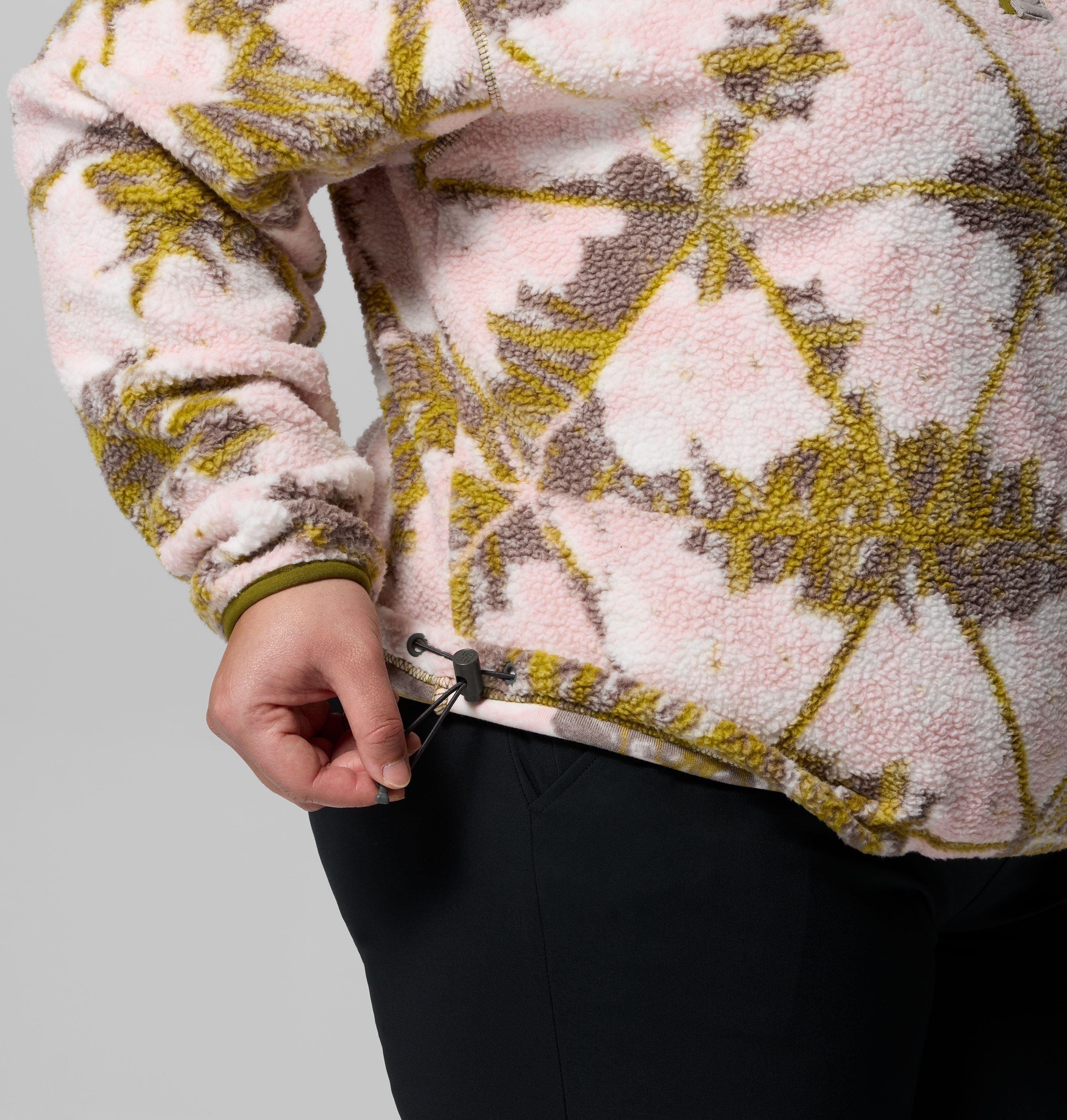 Women's Helvetia II Printed Cropped Half Snap Fleece Pullover