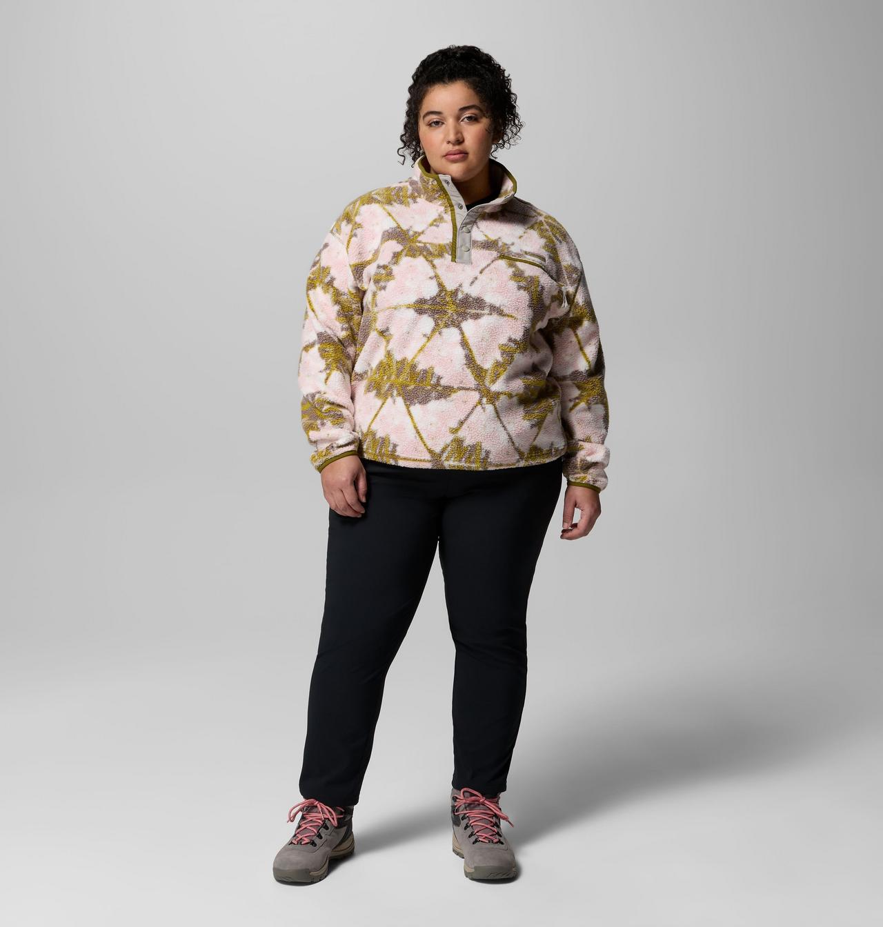 Women's Helvetia™ II Printed Cropped Half Snap Fleece Pullover 2