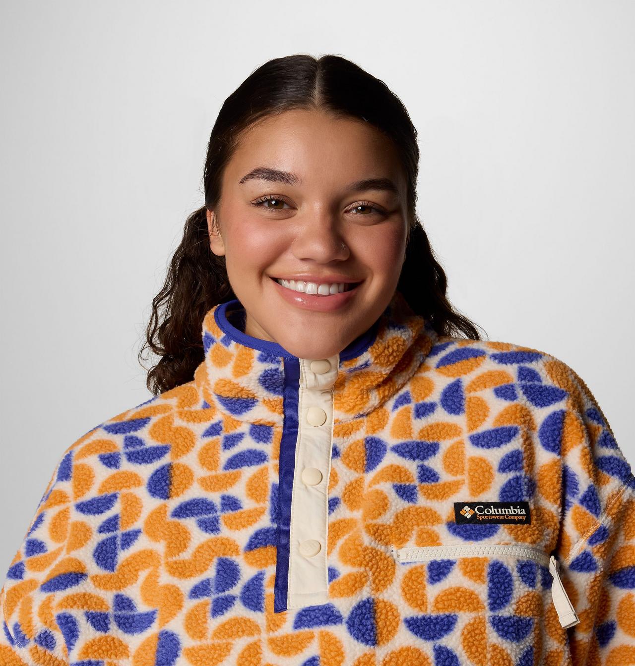 Women's Helvetia™ II Printed Cropped Half Snap Fleece Pullover 5
