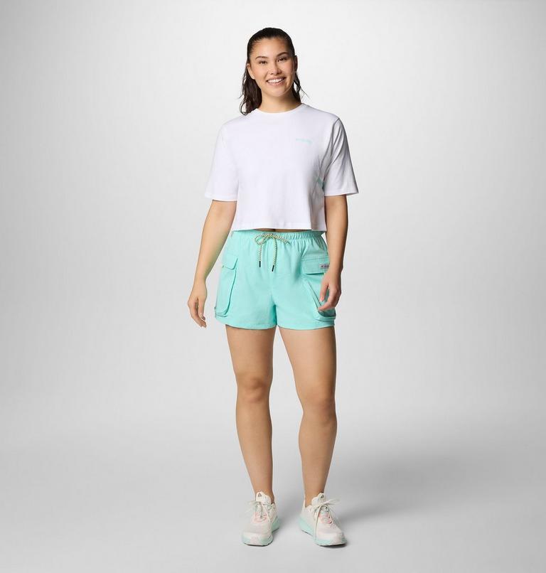 Women's PFG Open Water Shorts, Color: Gulf Stream, image 6